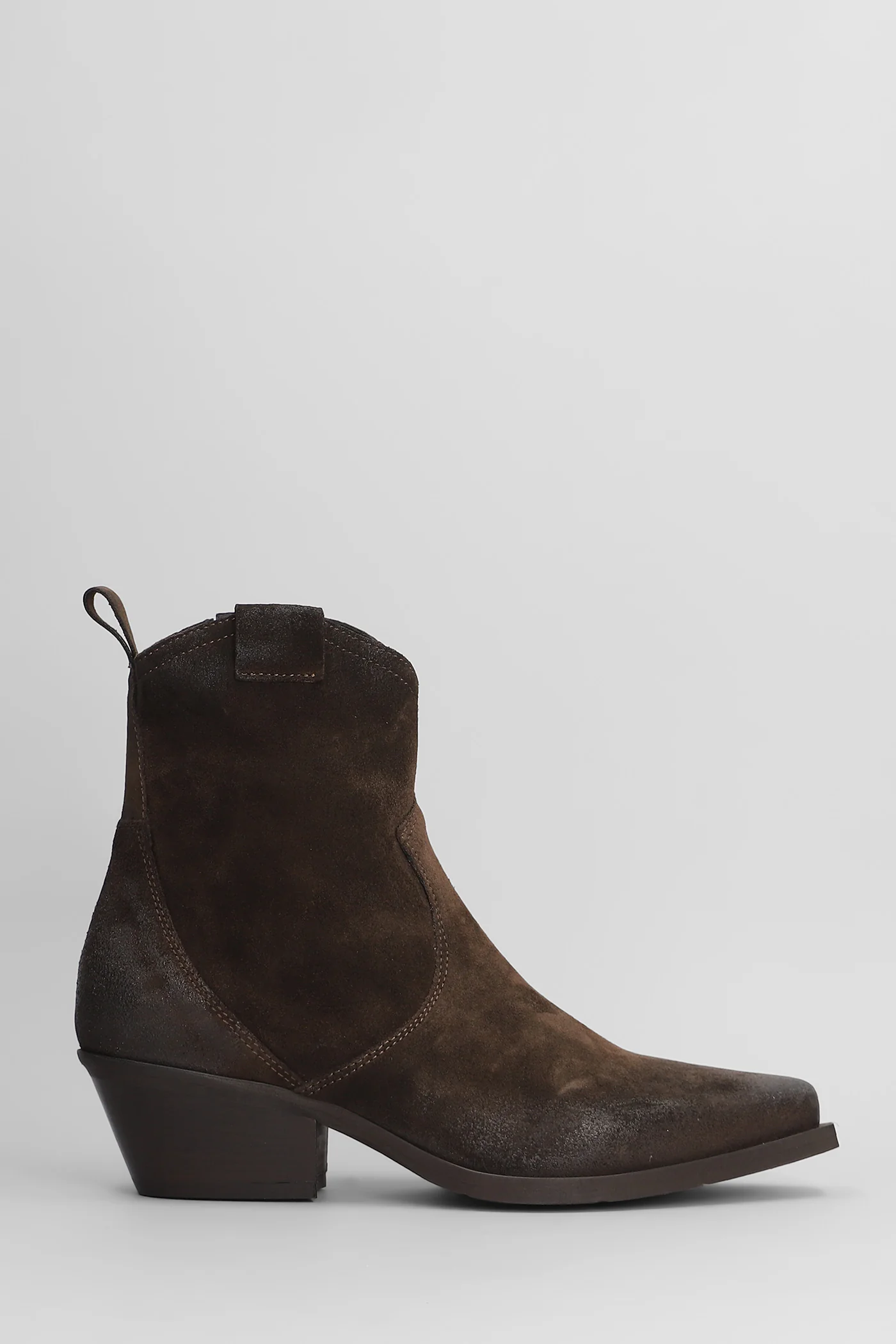 texan Ankle boots in dark brown suede