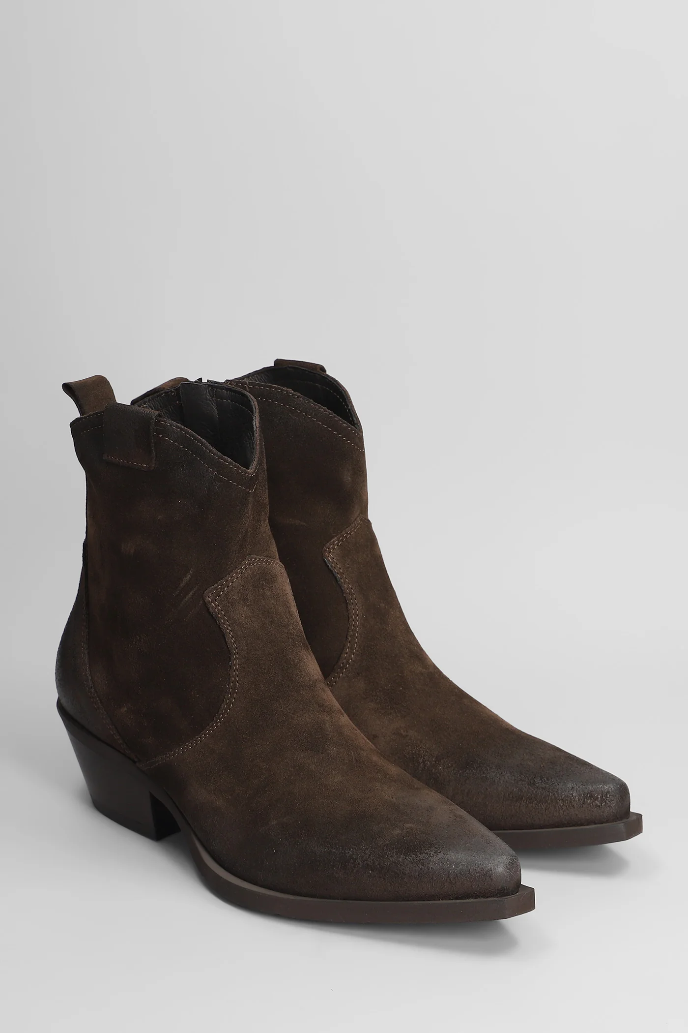 texan Ankle boots in dark brown suede - Image 2