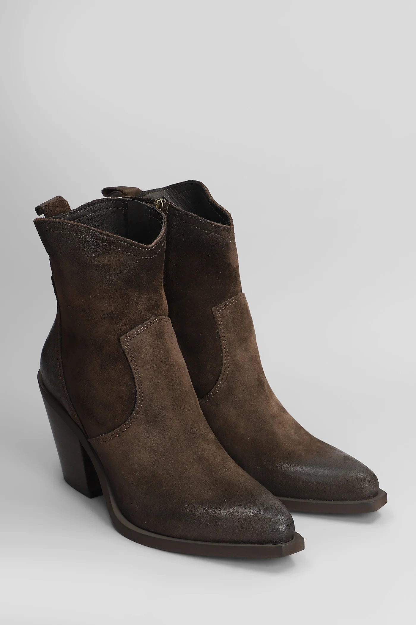 texan Ankle boots in dark brown suede - Image 2