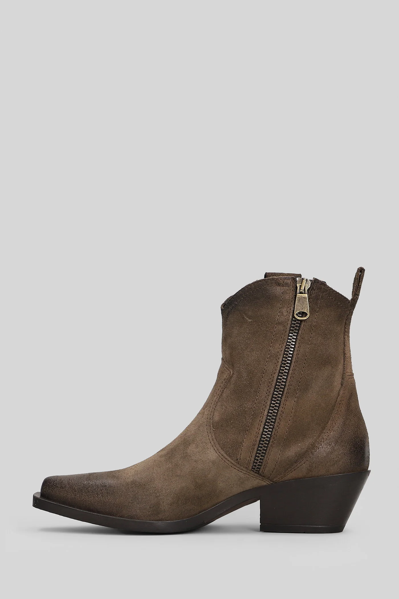 texan Ankle boots in taupe suede - Image 3