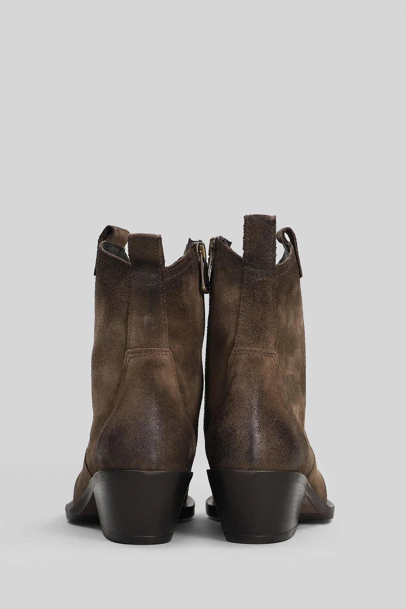 texan Ankle boots in taupe suede - Image 4