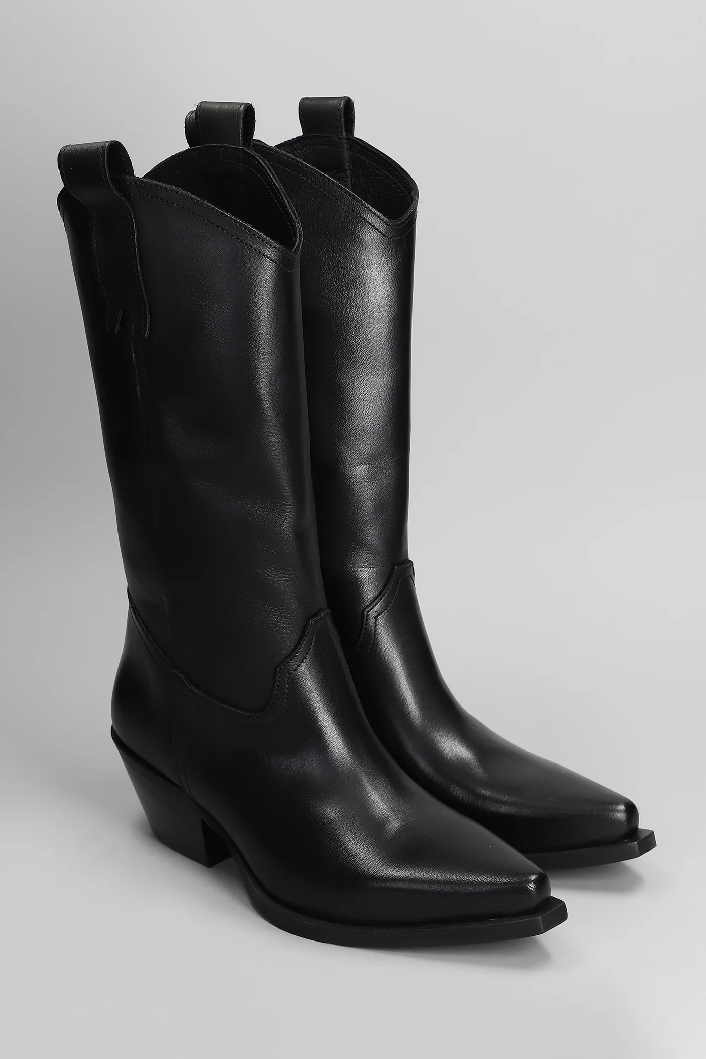 texan boots in black leather - Image 2