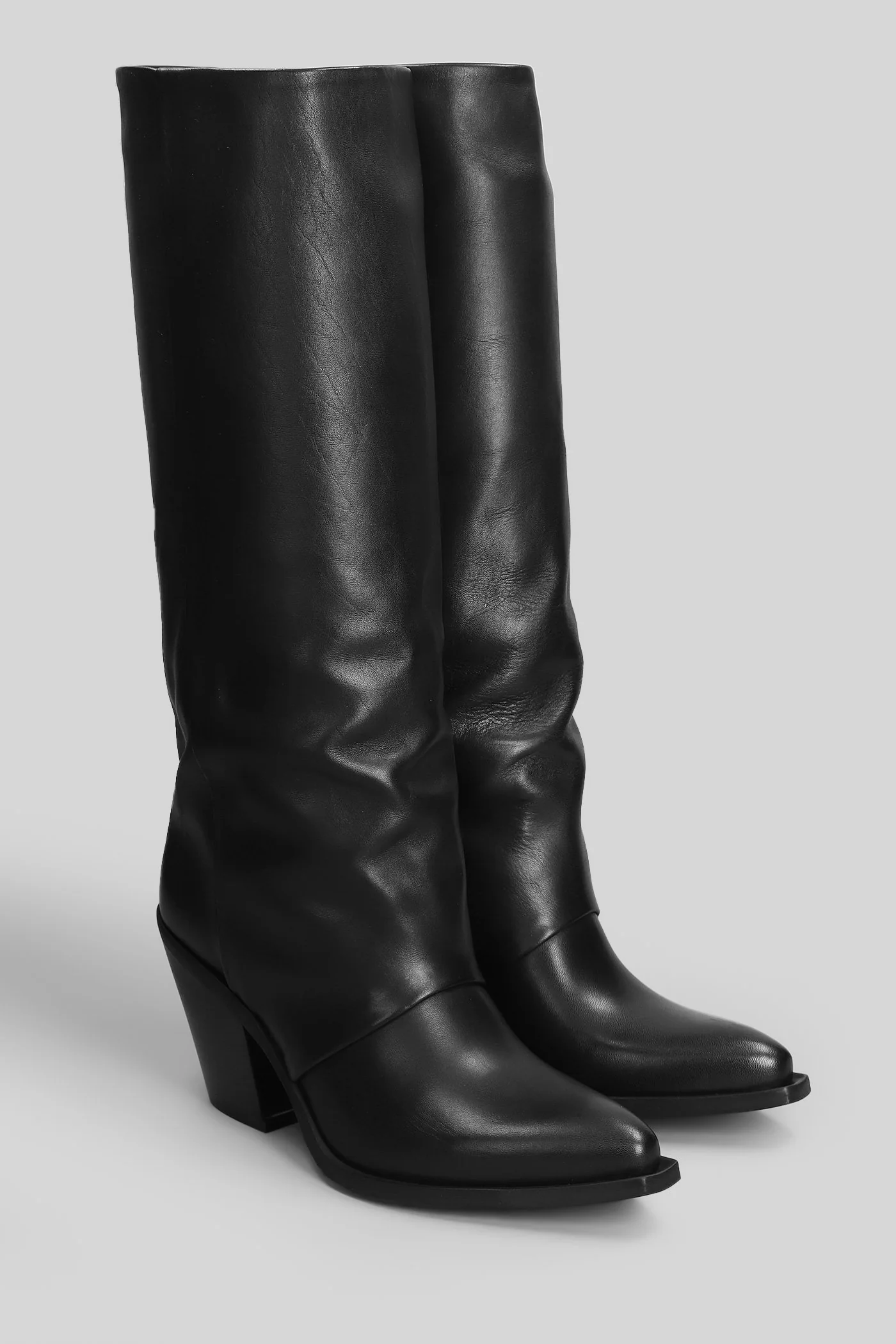 texan boots in black leather - Image 2