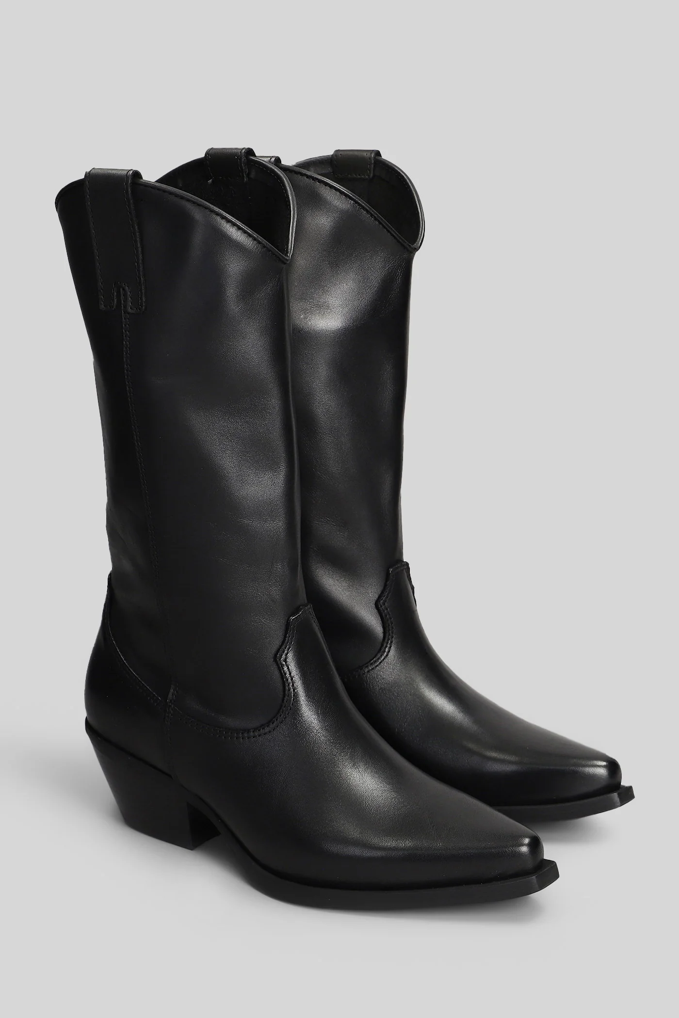 texan boots in black leather - Image 2