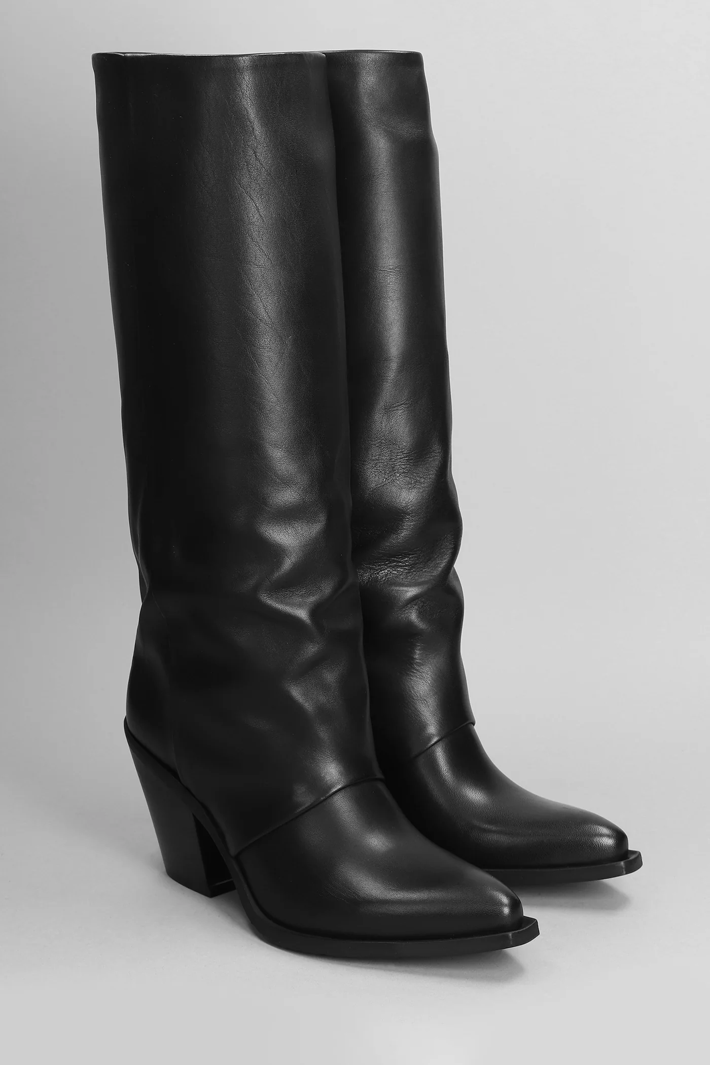 texan boots in black leather - Image 2