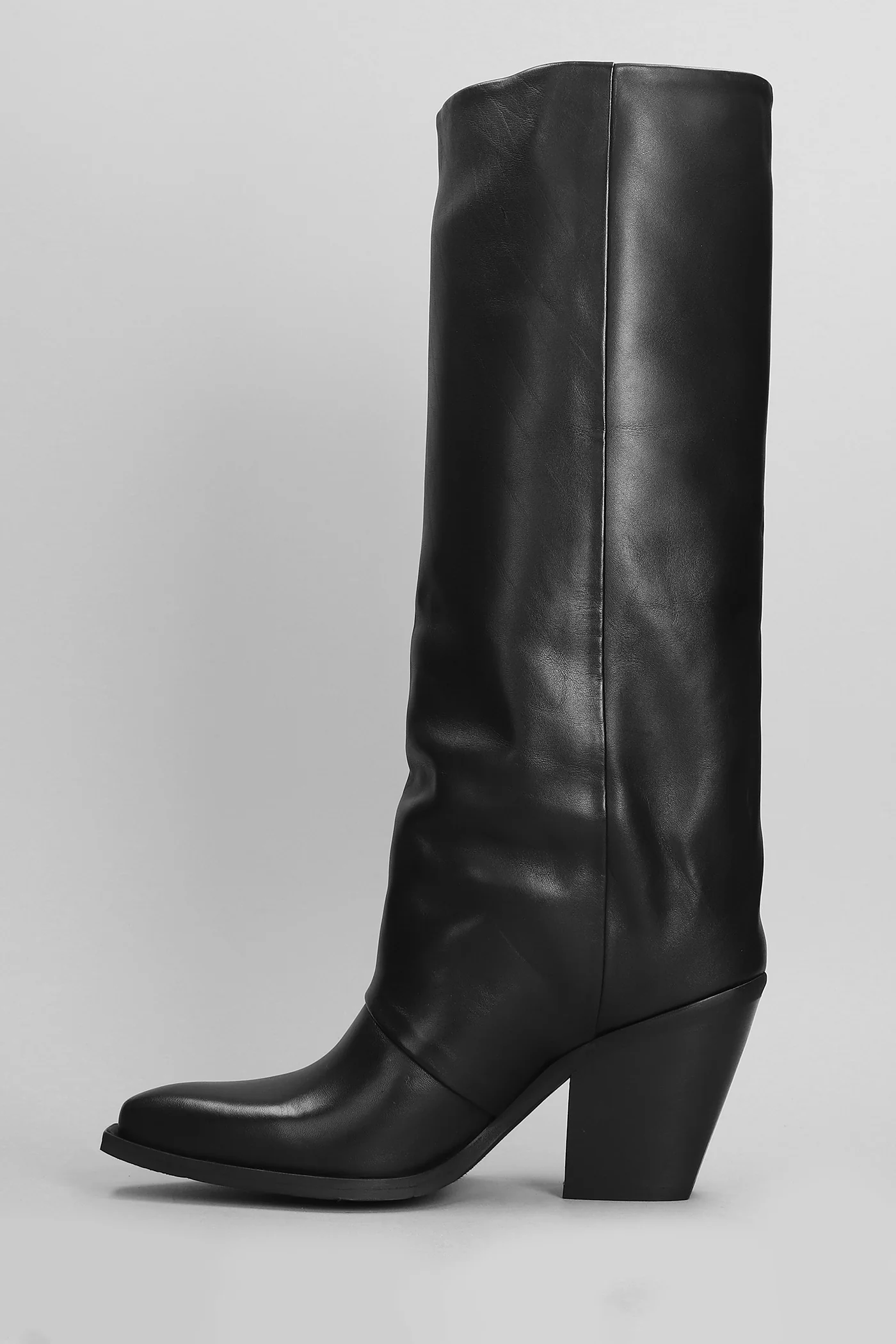 texan boots in black leather - Image 3