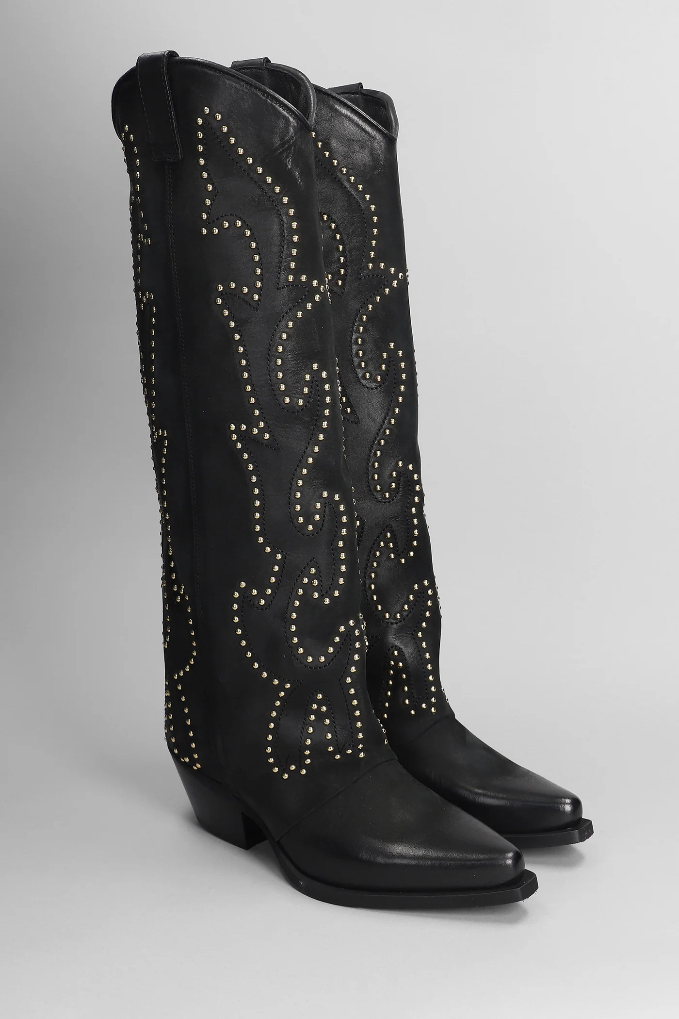 texan boots in black nubuck - Image 2