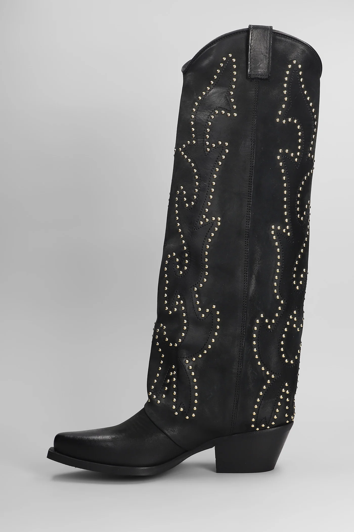 texan boots in black nubuck - Image 3