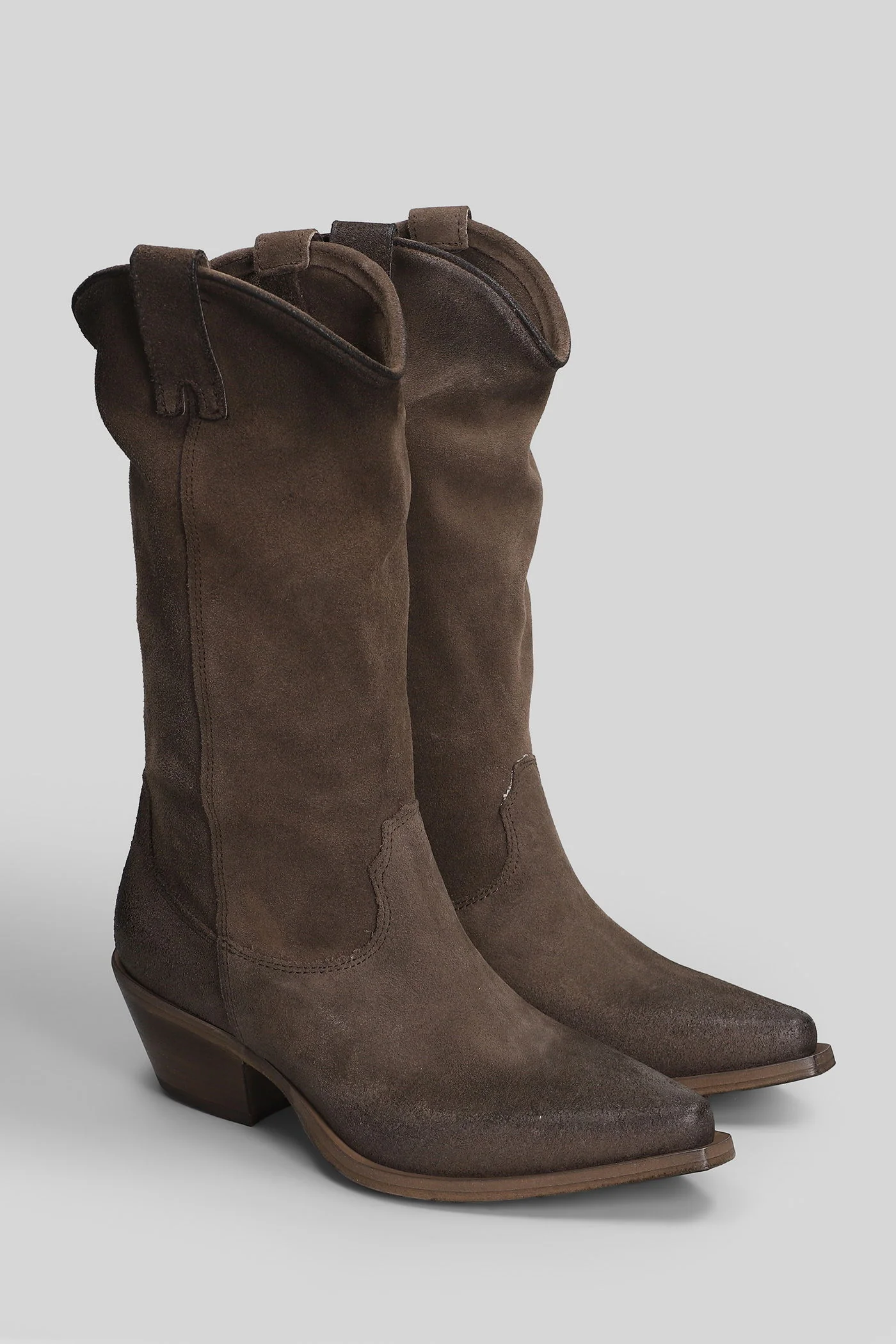 texan boots in brown suede - Image 2