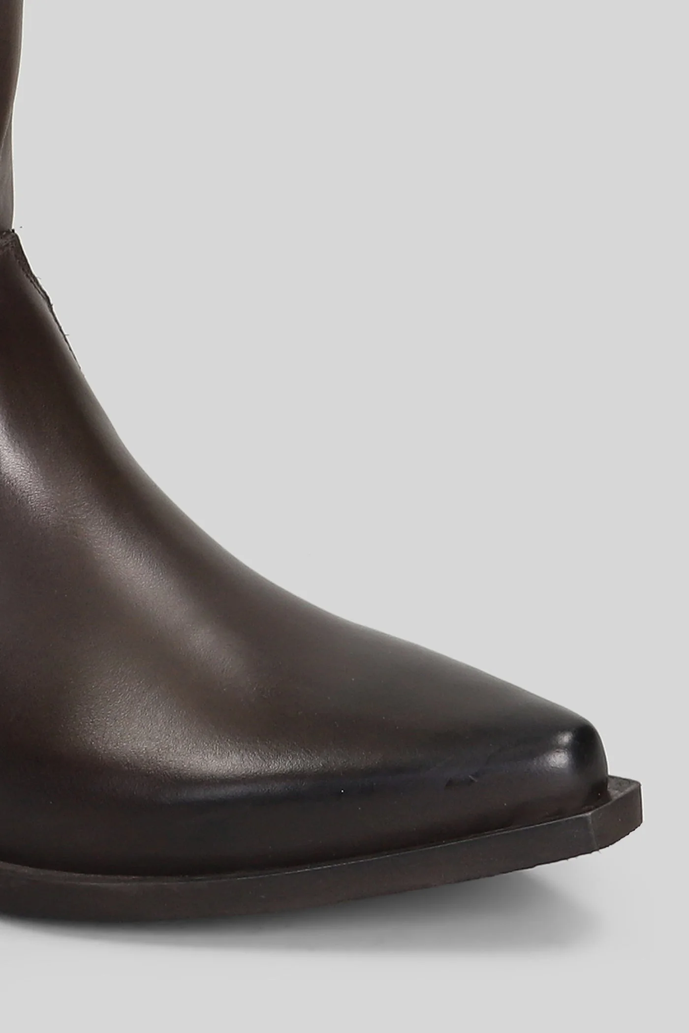 texan boots in dark brown leather - Image 5