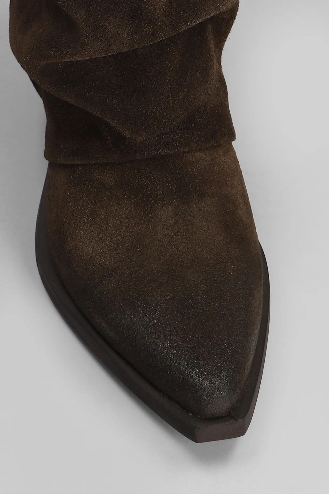 texan boots in dark brown suede - Image 3