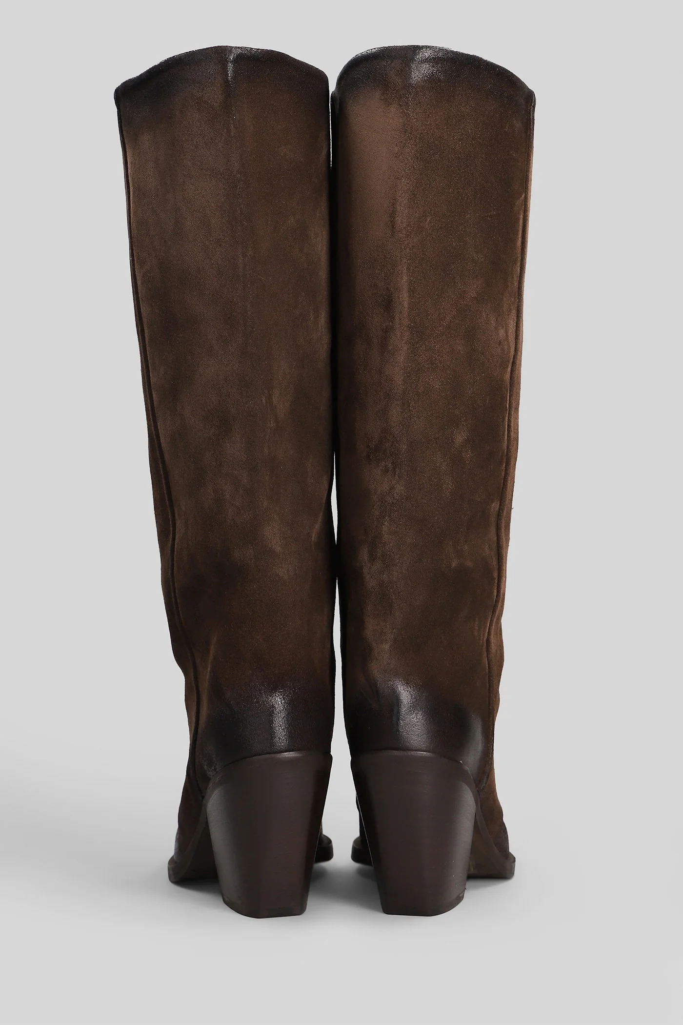texan boots in dark brown suede - Image 4