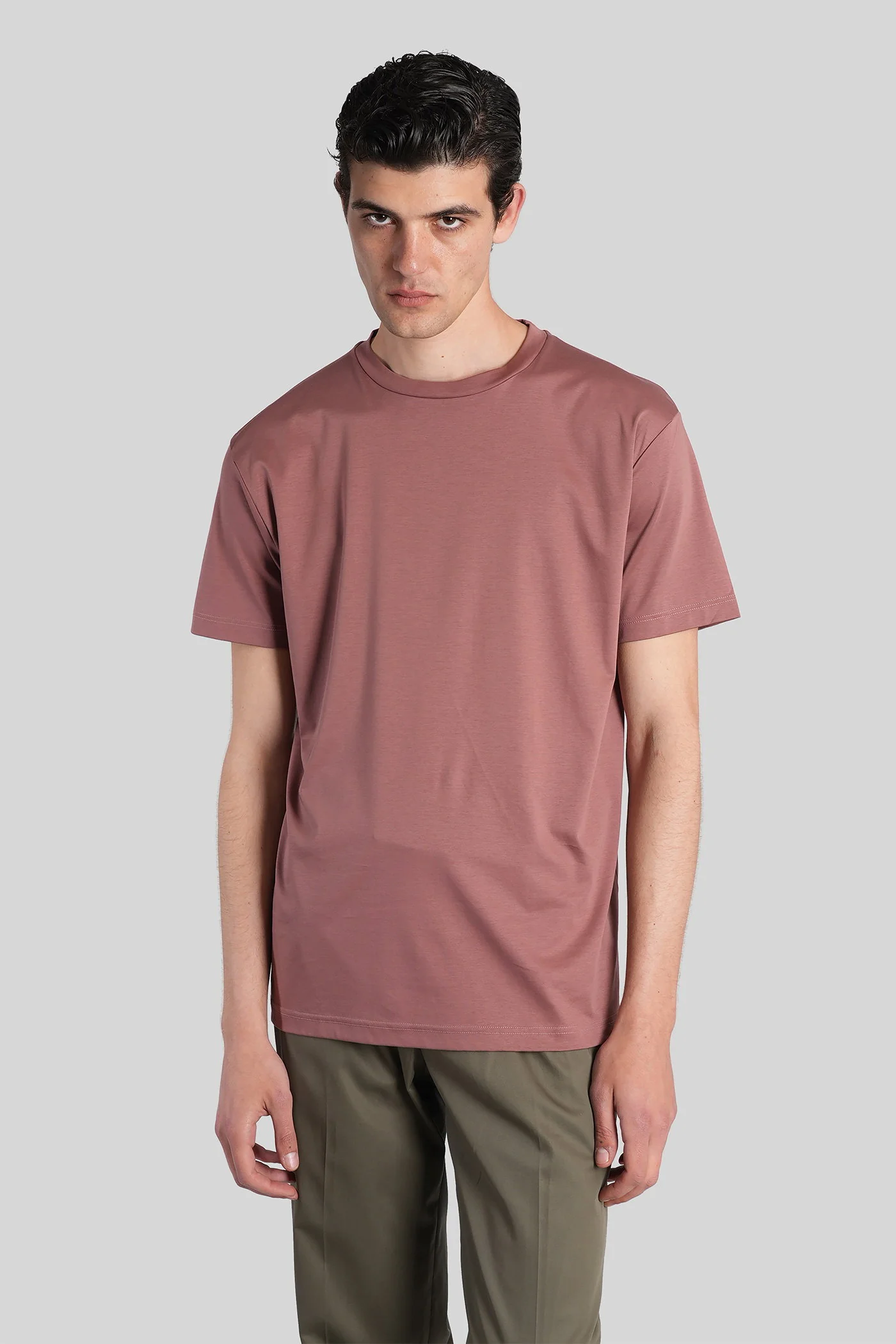 Mc-aron T-Shirt in rose-pink cotton