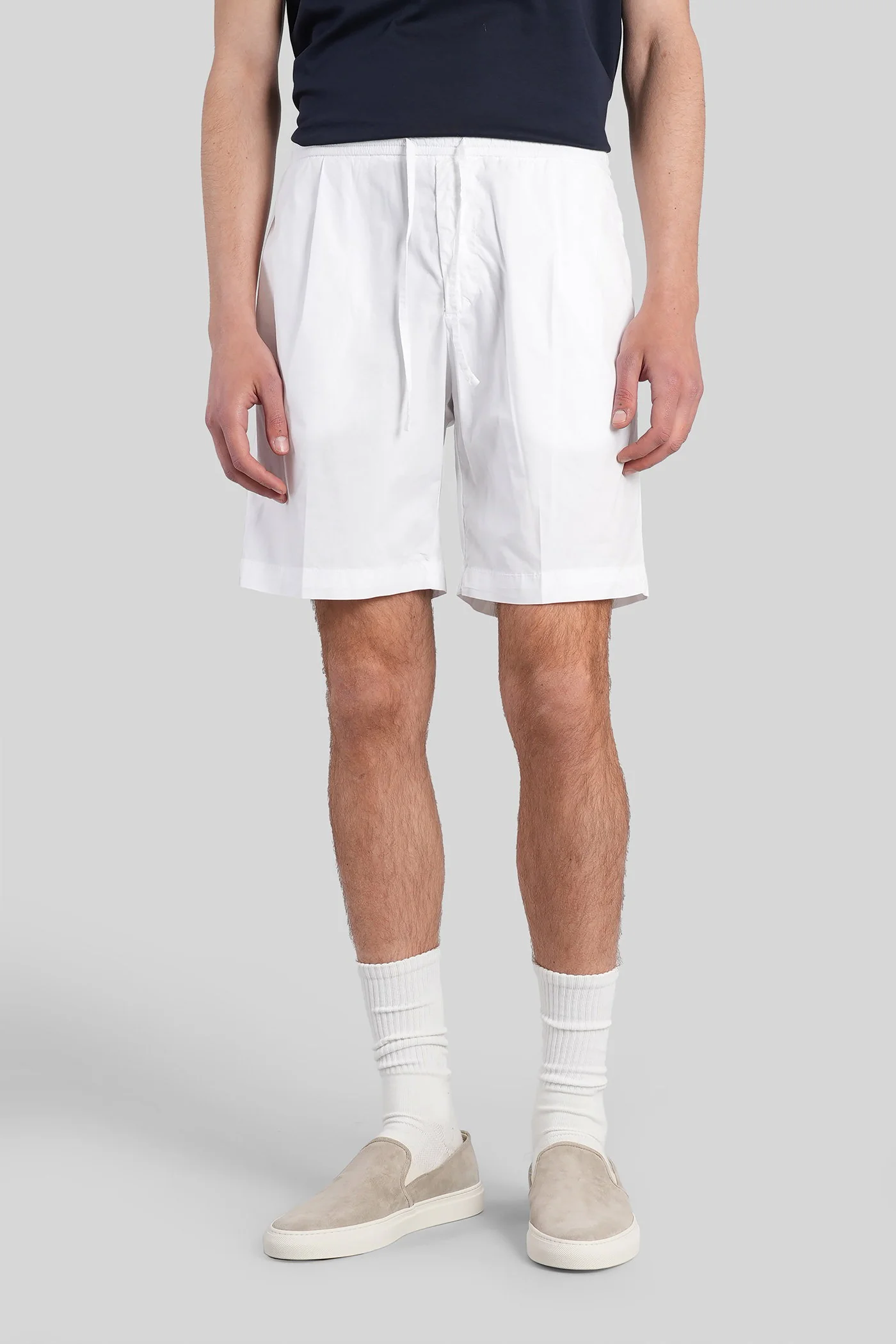 Mc-max Shorts in white wool and polyester
