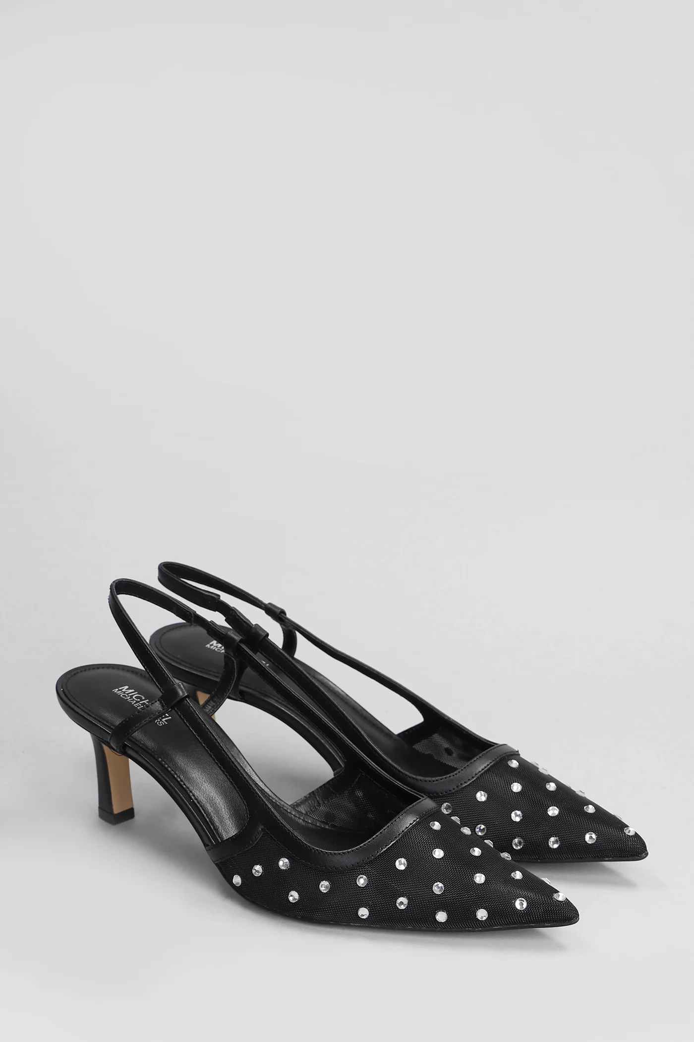 Alora Mid Sling Pumps in black leather - Image 2