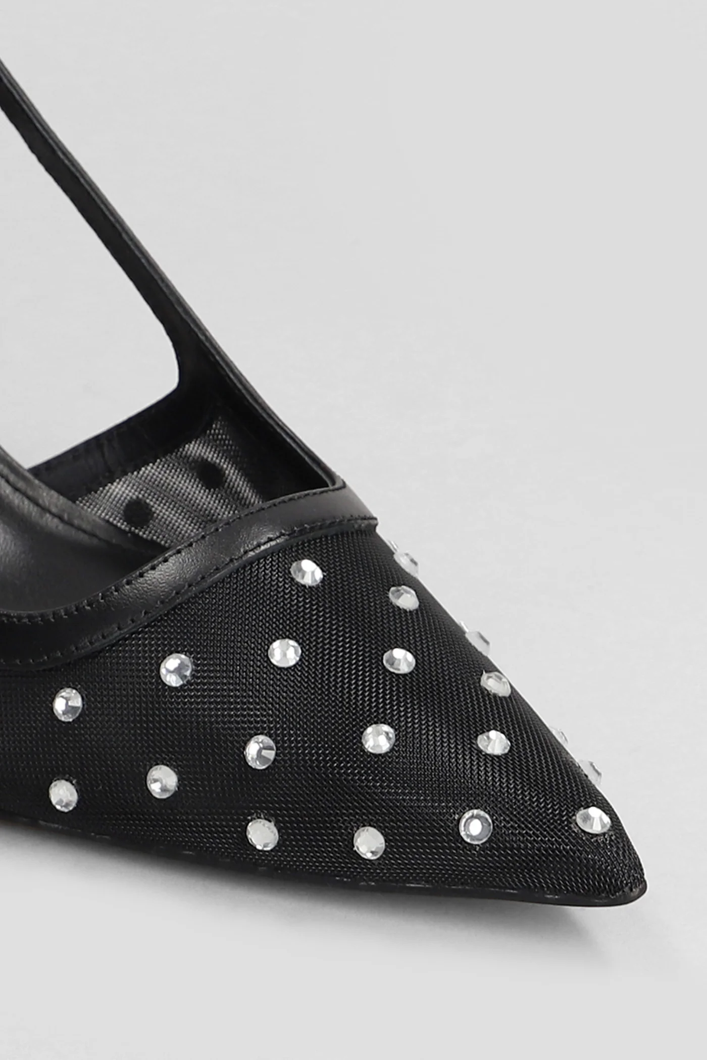 Alora Mid Sling Pumps in black leather - Image 5