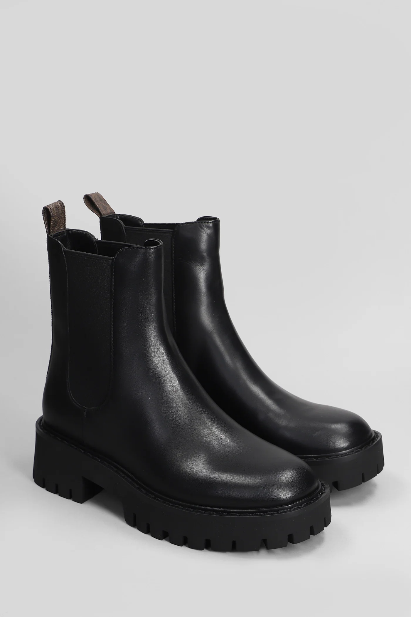 Asher Flat Bootie Combat boots in black leather - Image 2