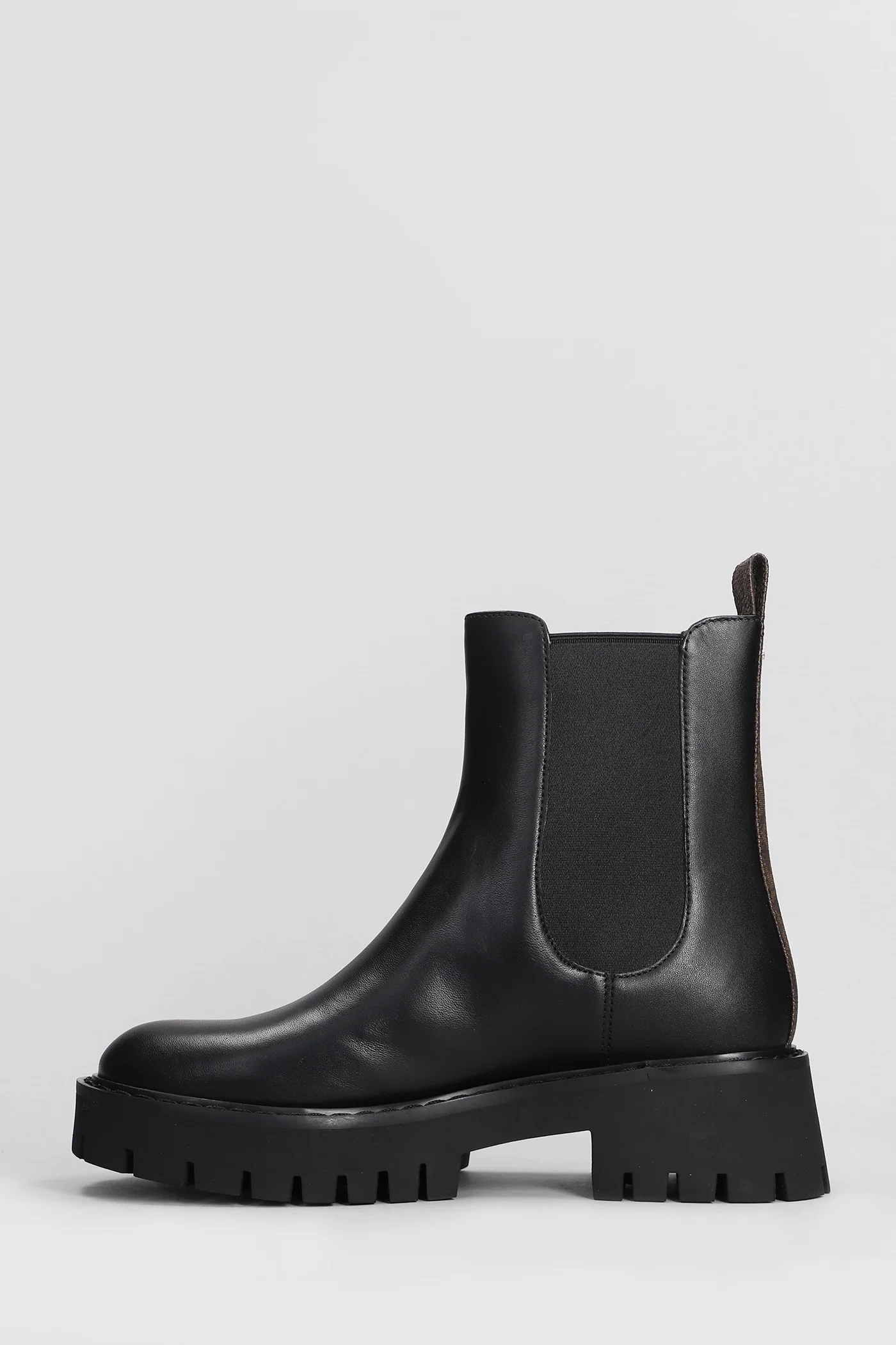 Asher Flat Bootie Combat boots in black leather - Image 3