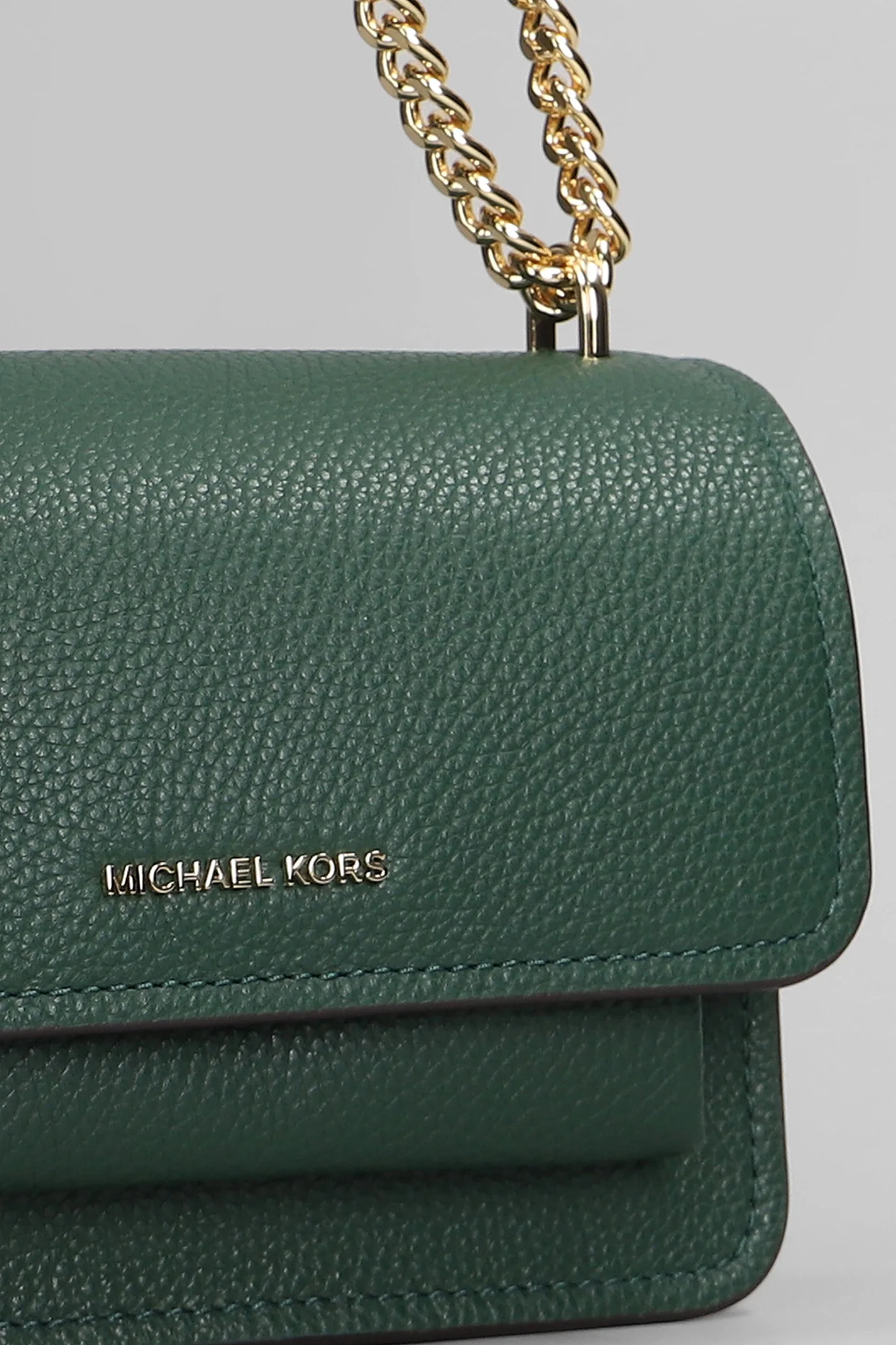 Claire Shoulder bag in green leather - Image 4