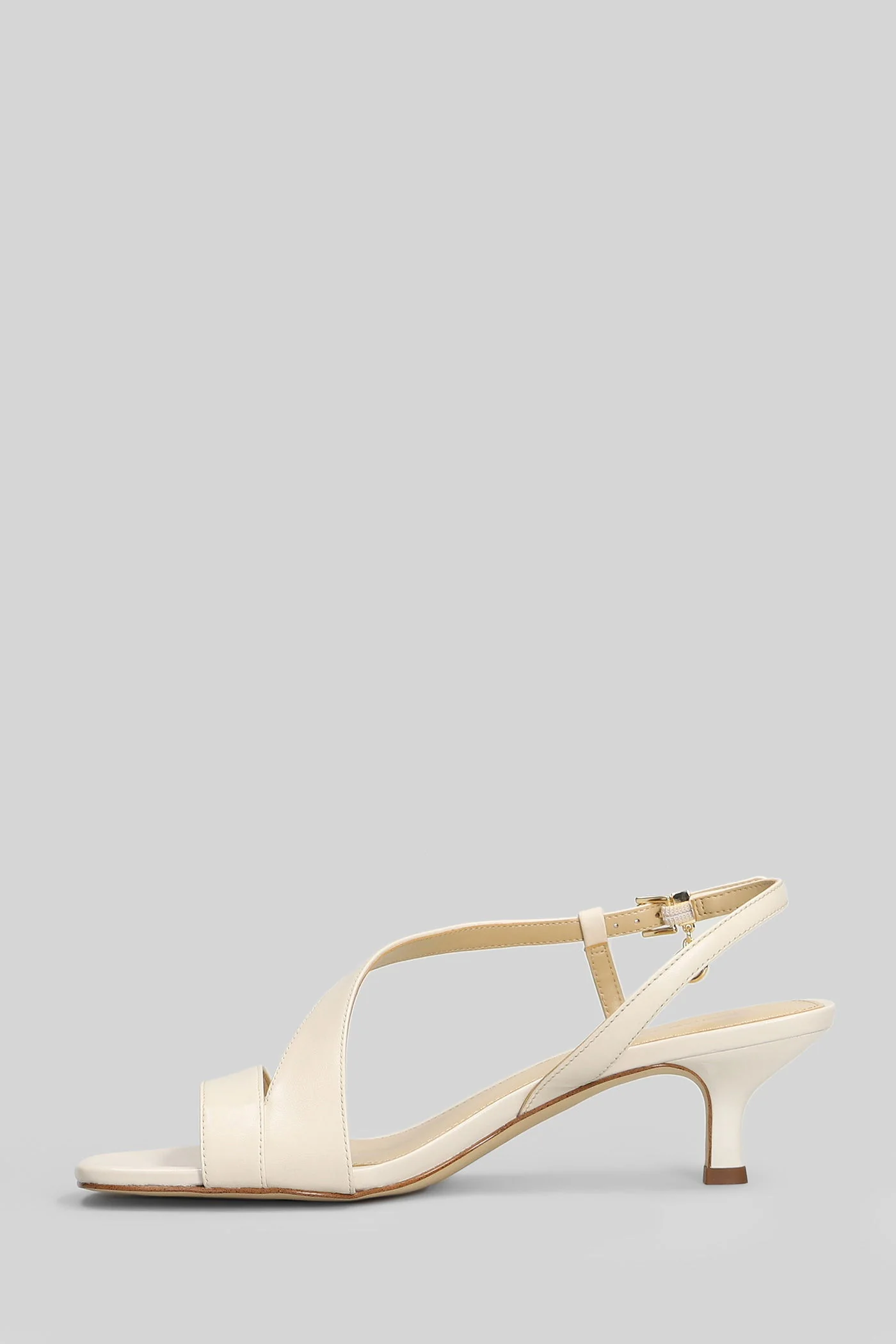 Jaida Sandals in beige leather - Image 3