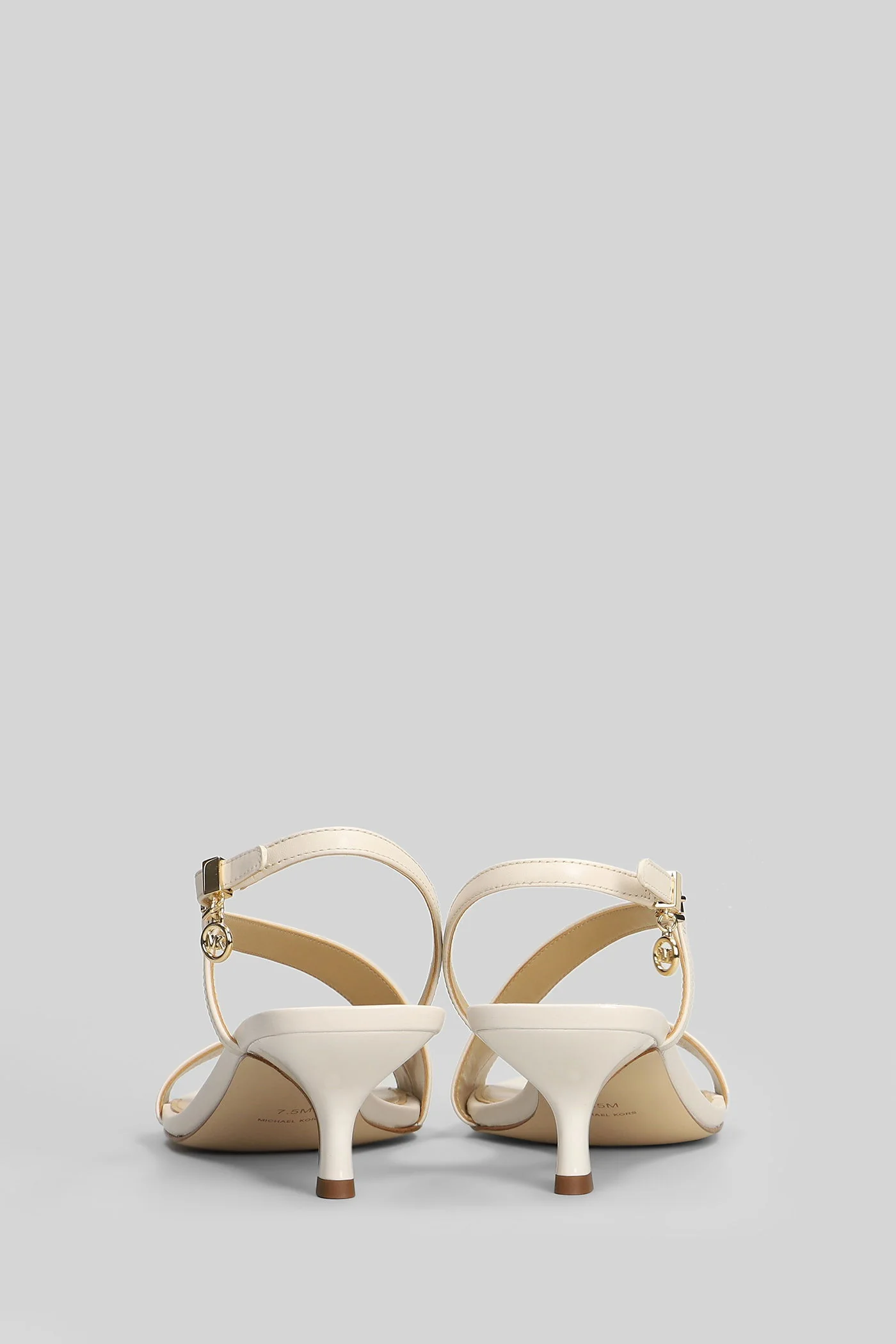 Jaida Sandals in beige leather - Image 4