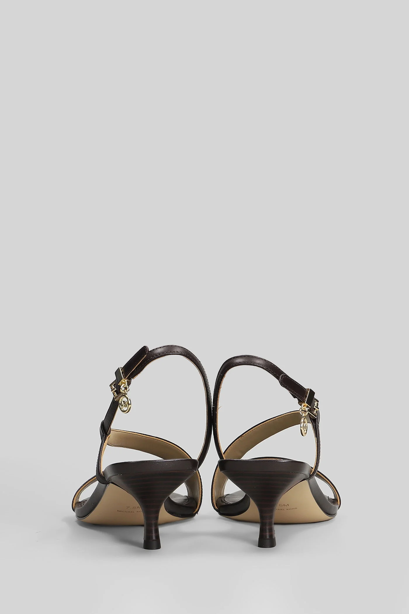Jaida Sandals in brown leather - Image 4
