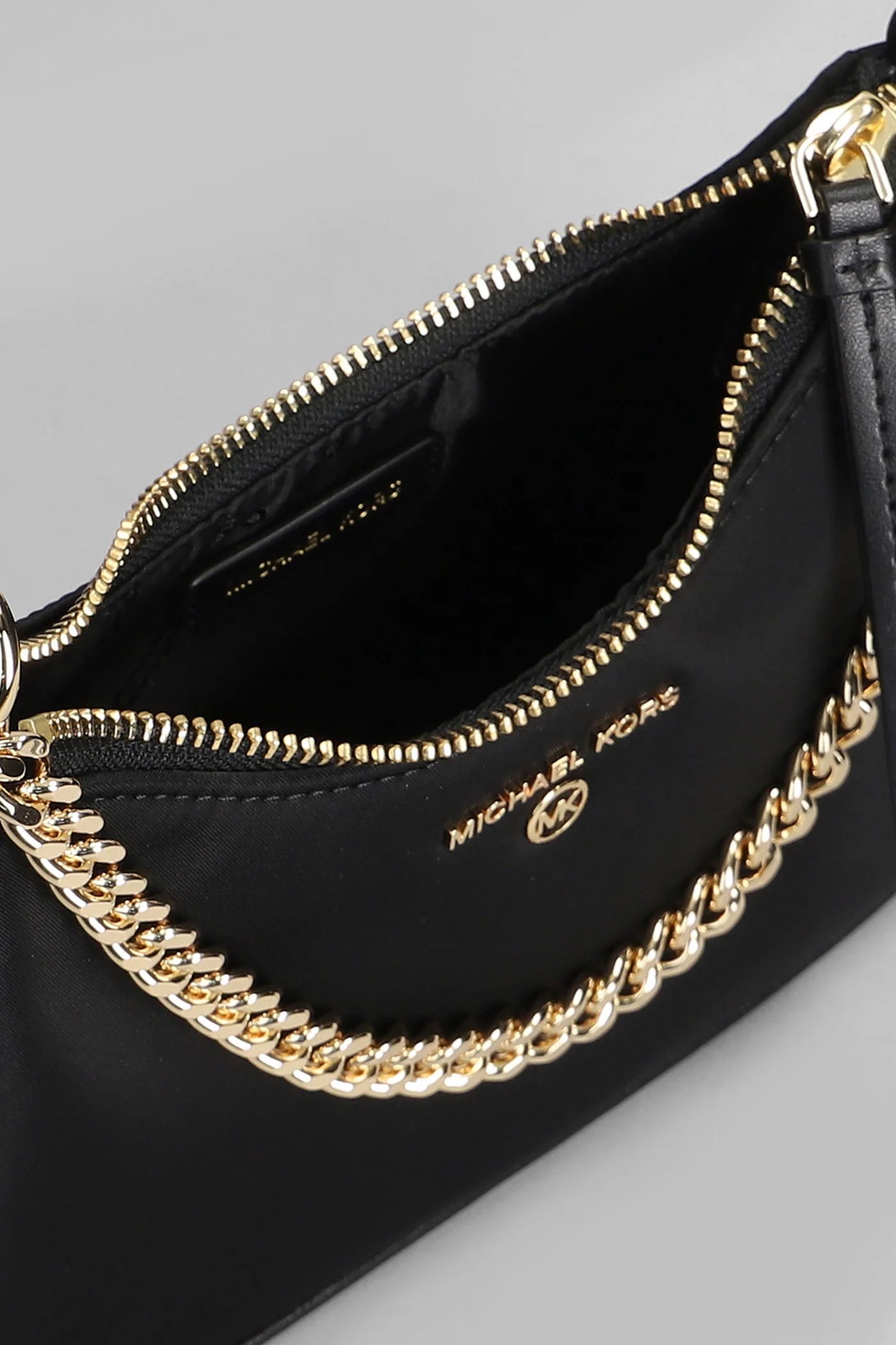 Jet Set Charm Shoulder bag in black fabric - Image 4