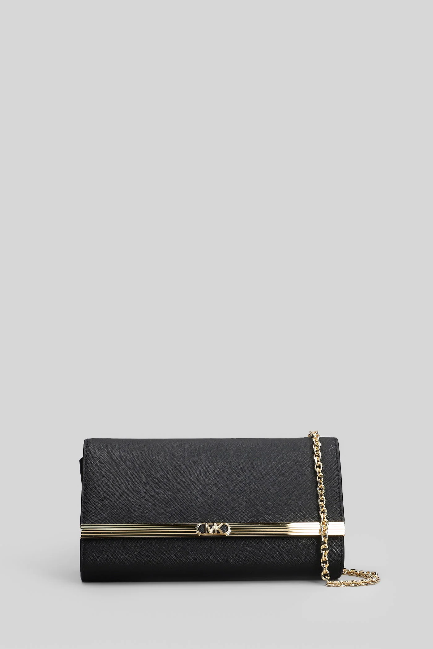 Mona Clutch in black leather