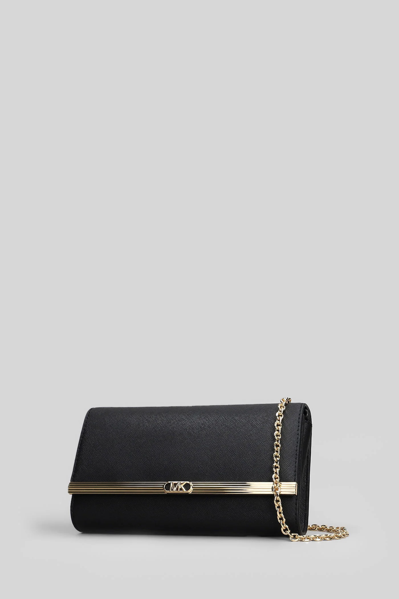 Mona Clutch in black leather - Image 2