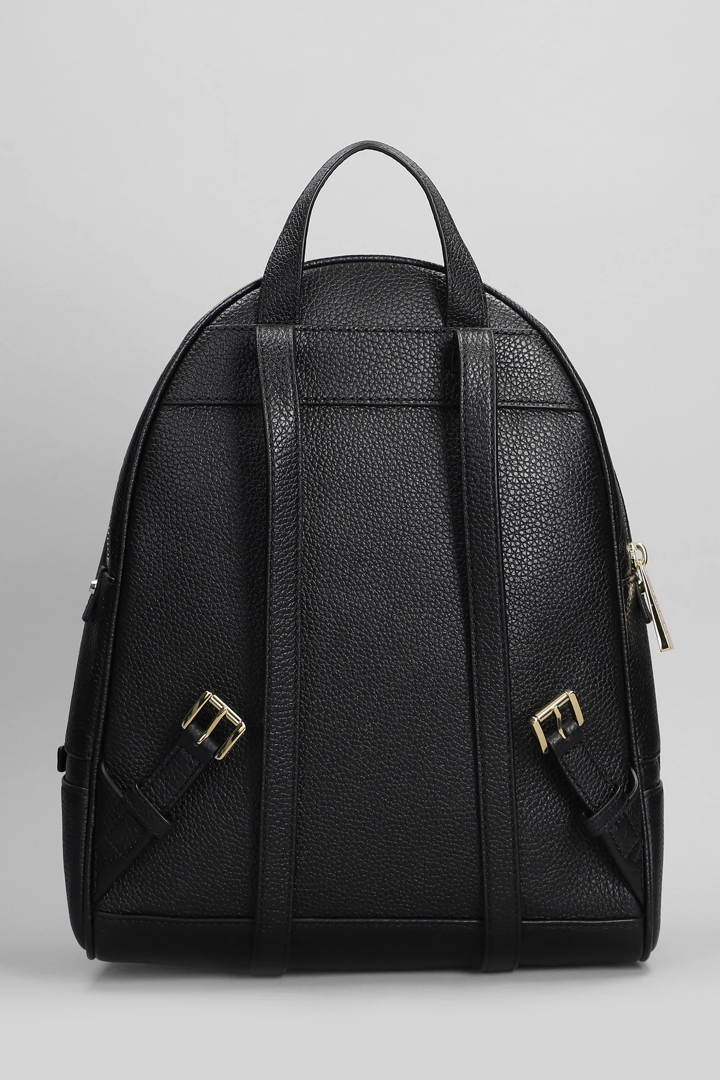 Rhea Backpack in black leather - Image 3