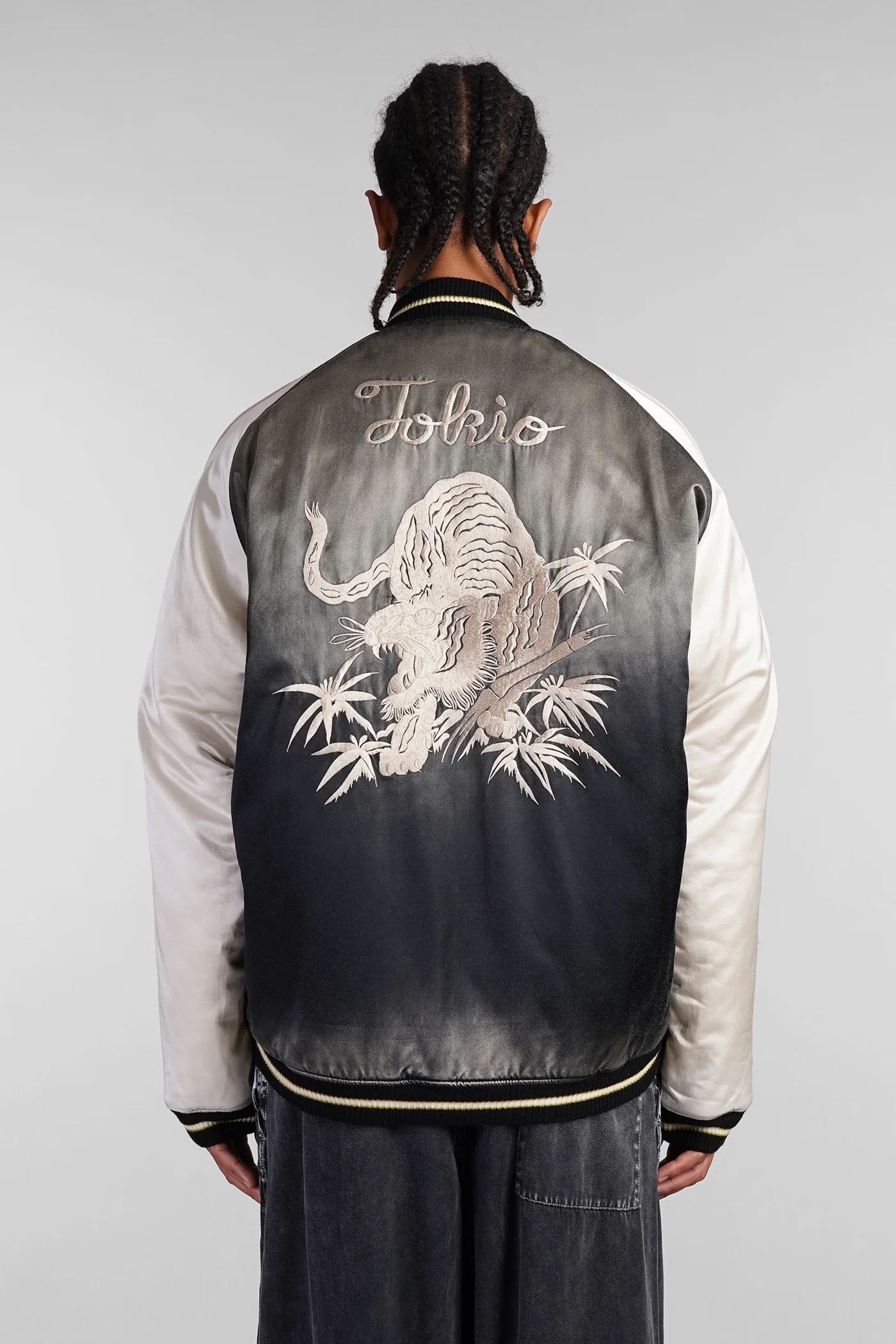 Bomber Jacket in black cotton - Image 3