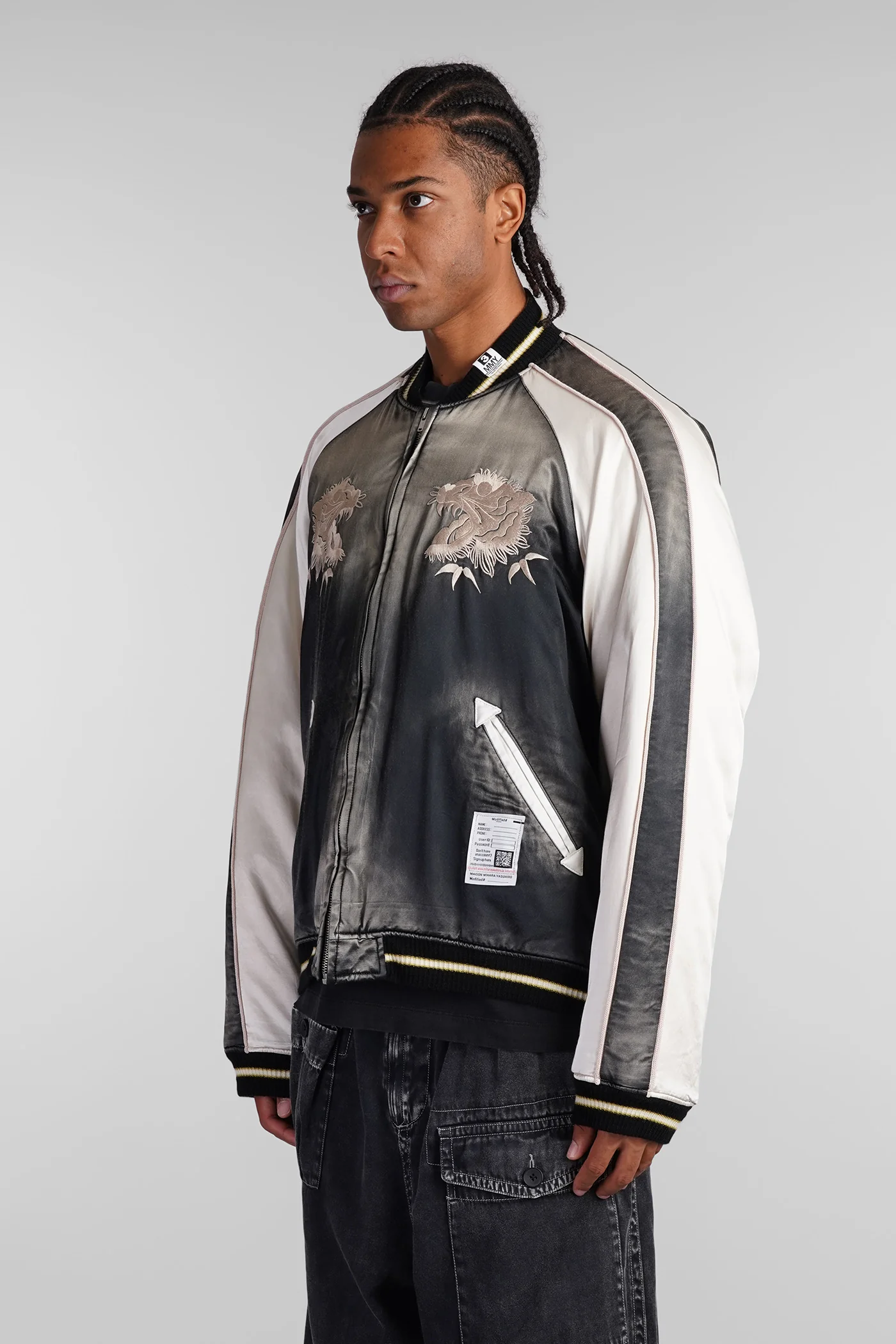 Bomber Jacket in black cotton - Image 4