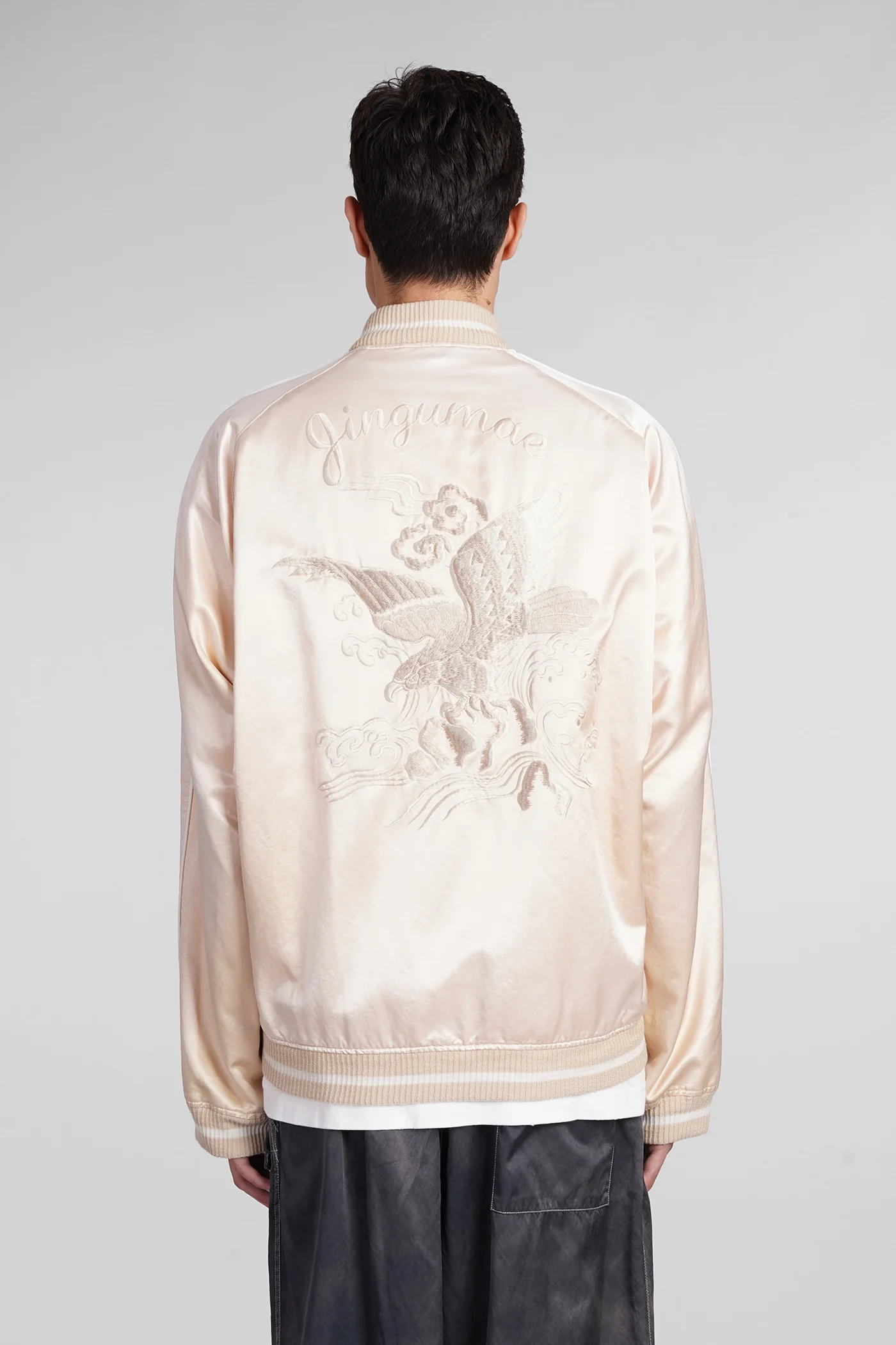 Casual jacket in beige cotton - Image 3