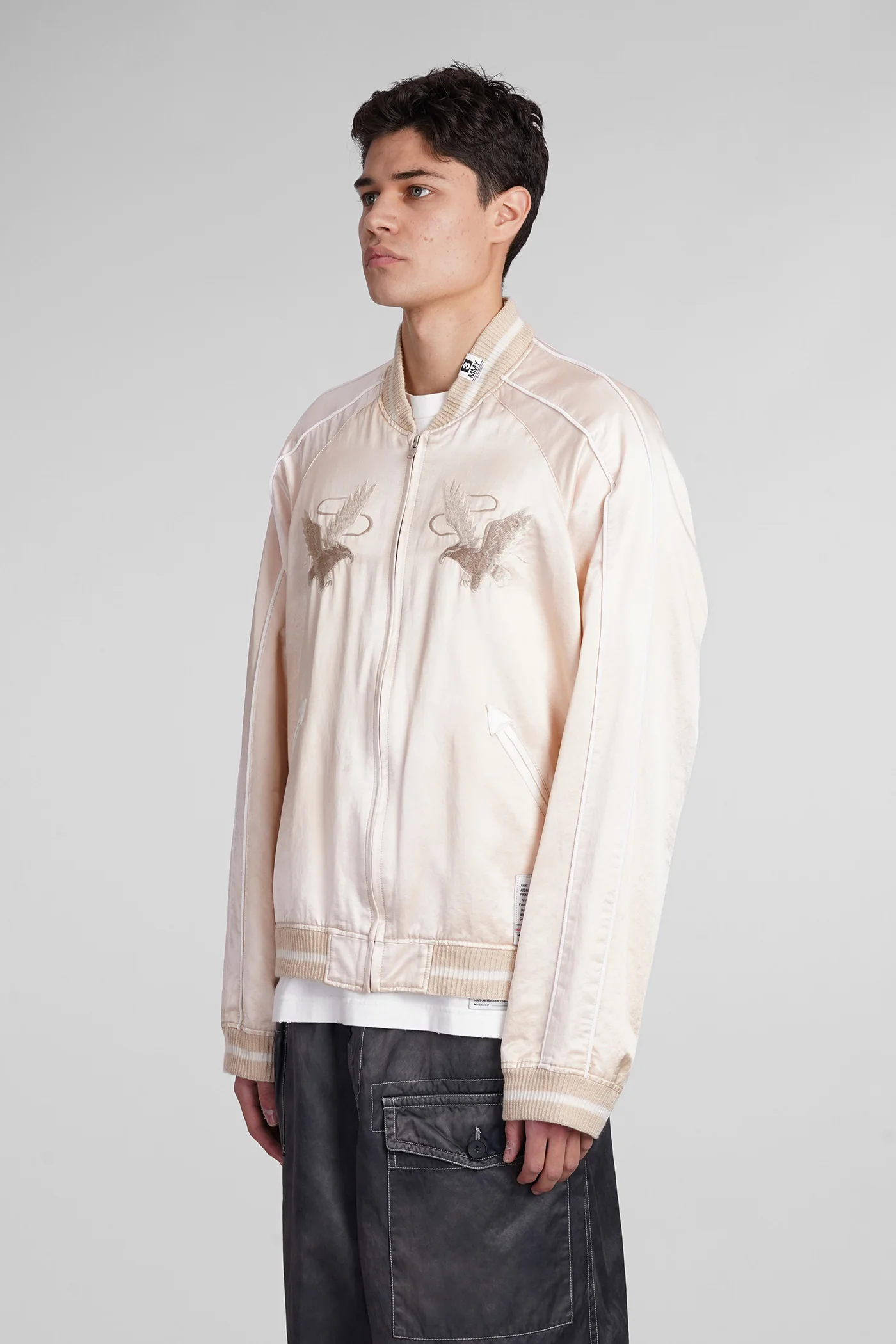 Casual jacket in beige cotton - Image 4