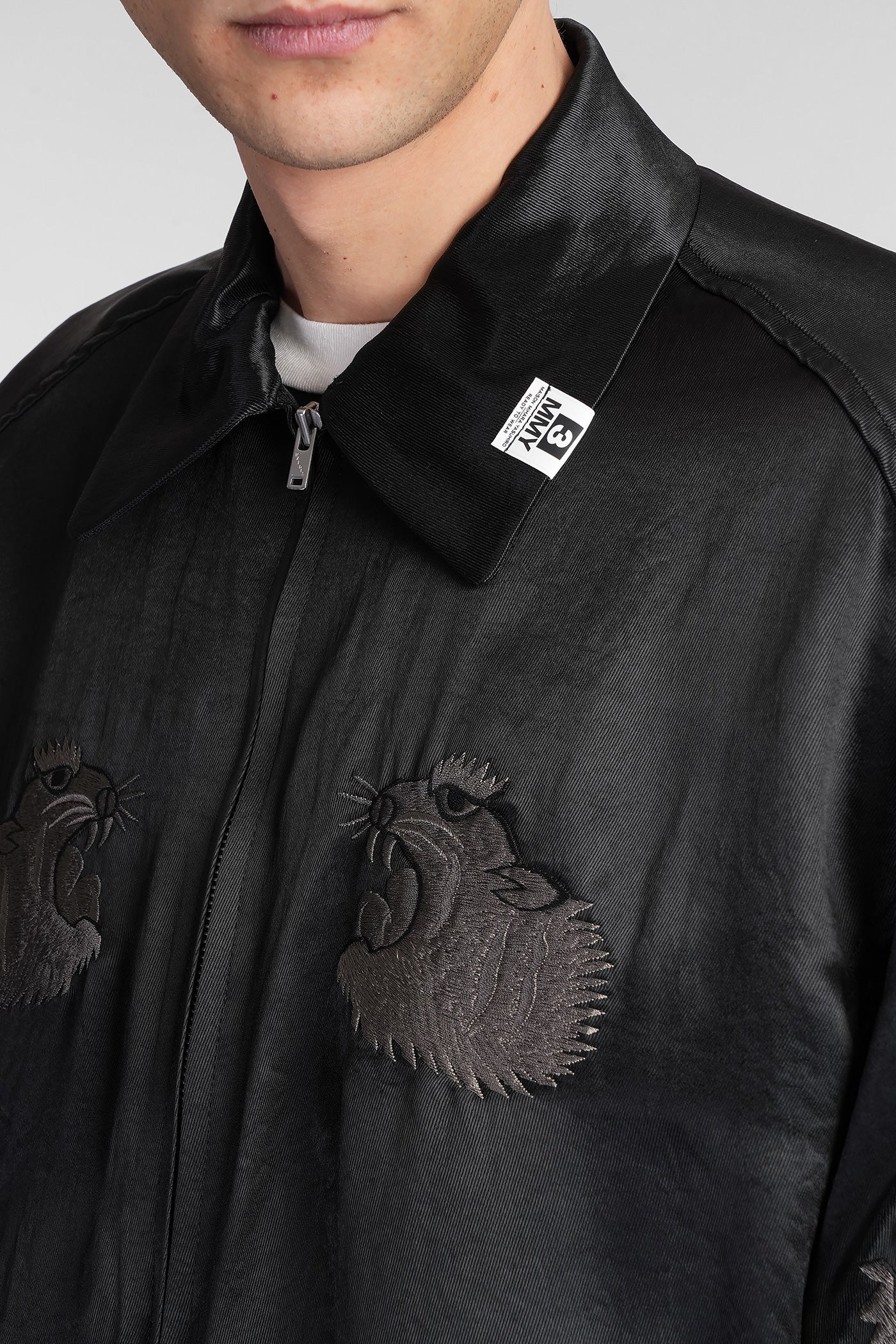 Casual jacket in black acetate - Image 5