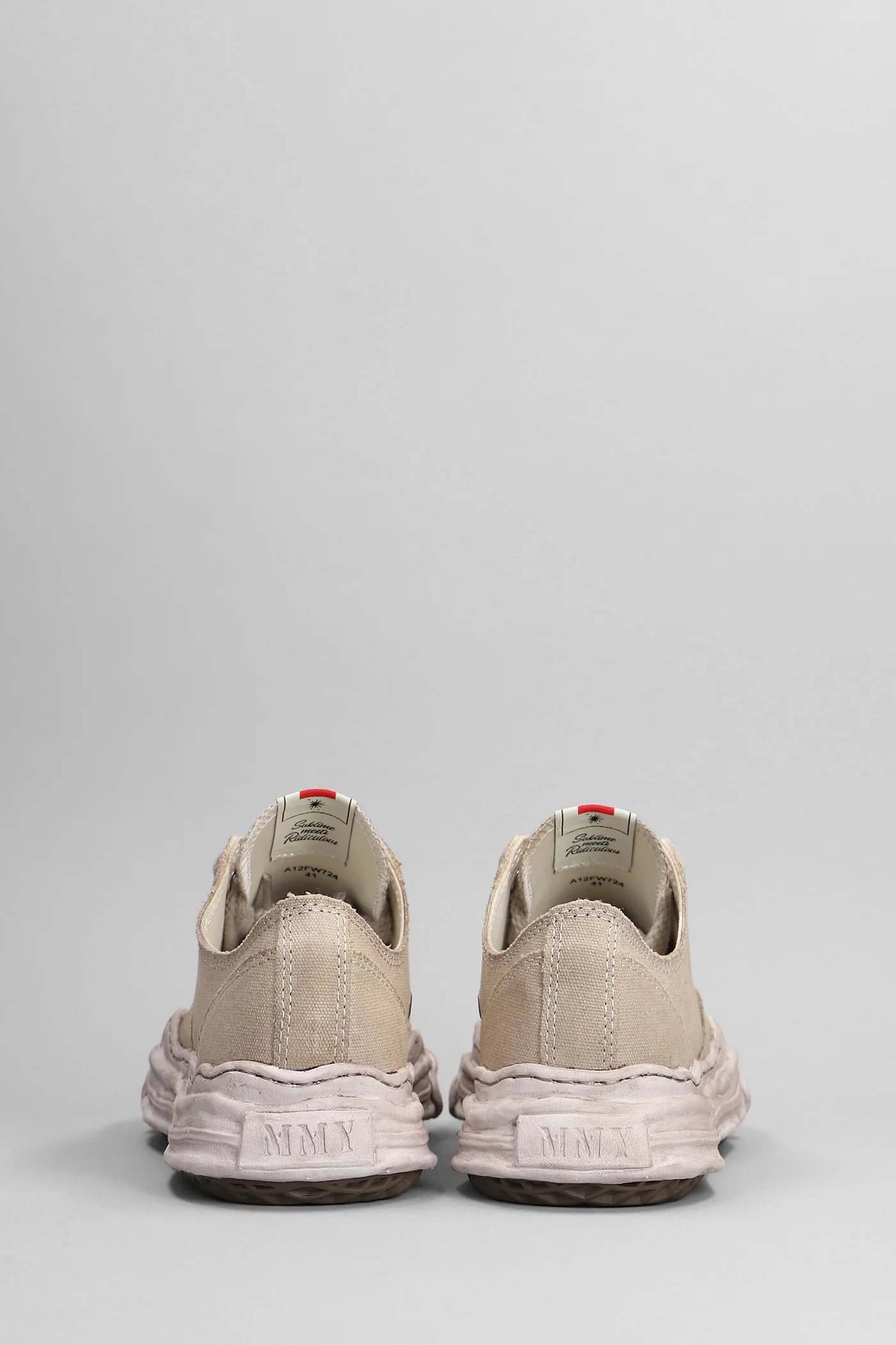 Hank Sneakers in beige cotton - Image 4