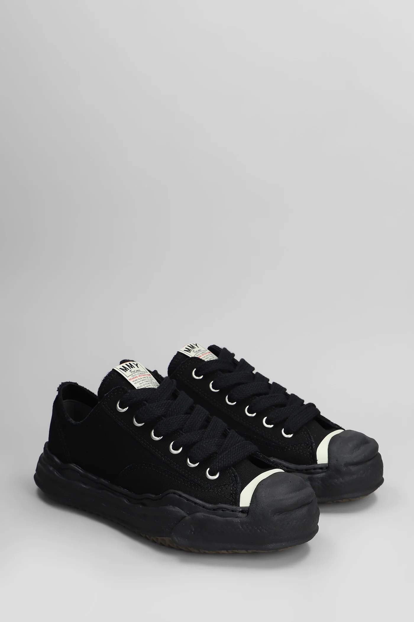 Hank Sneakers in black cotton - Image 2