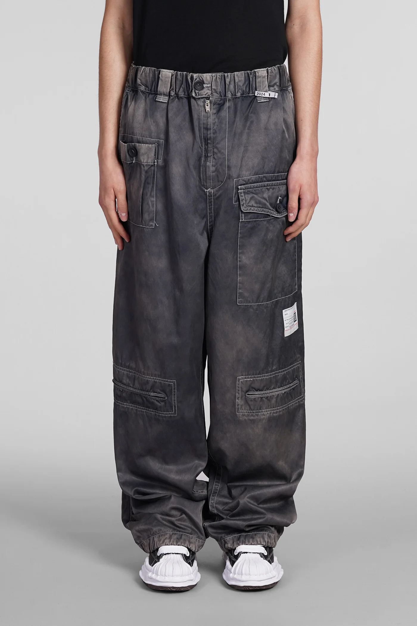 Pants in black Rayon