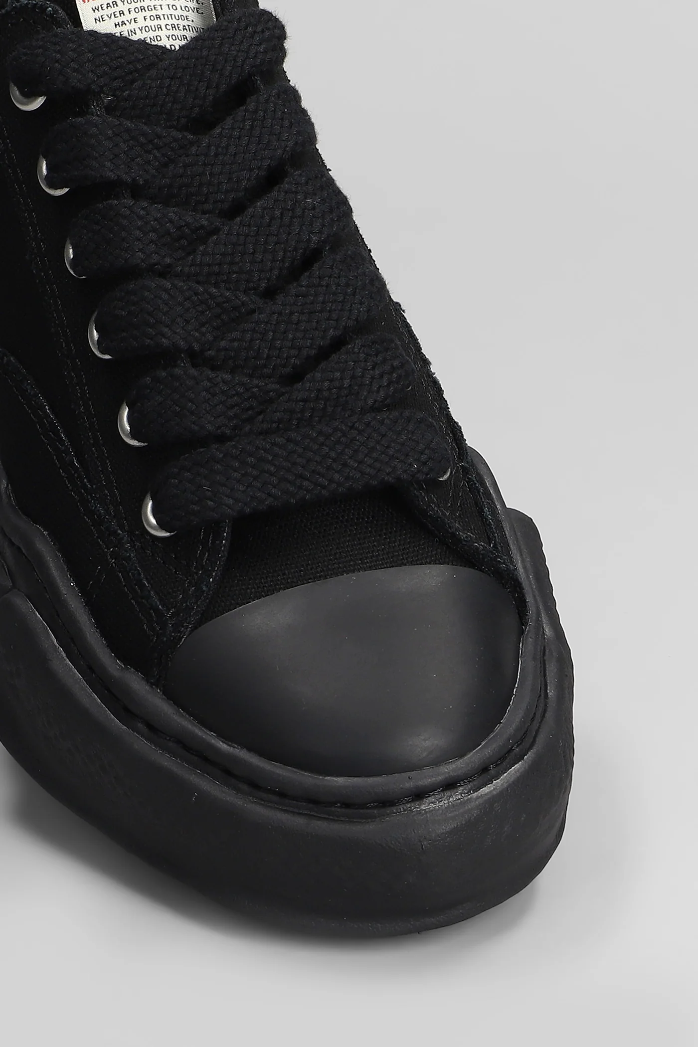 Peterson low Sneakers in black cotton - Image 5