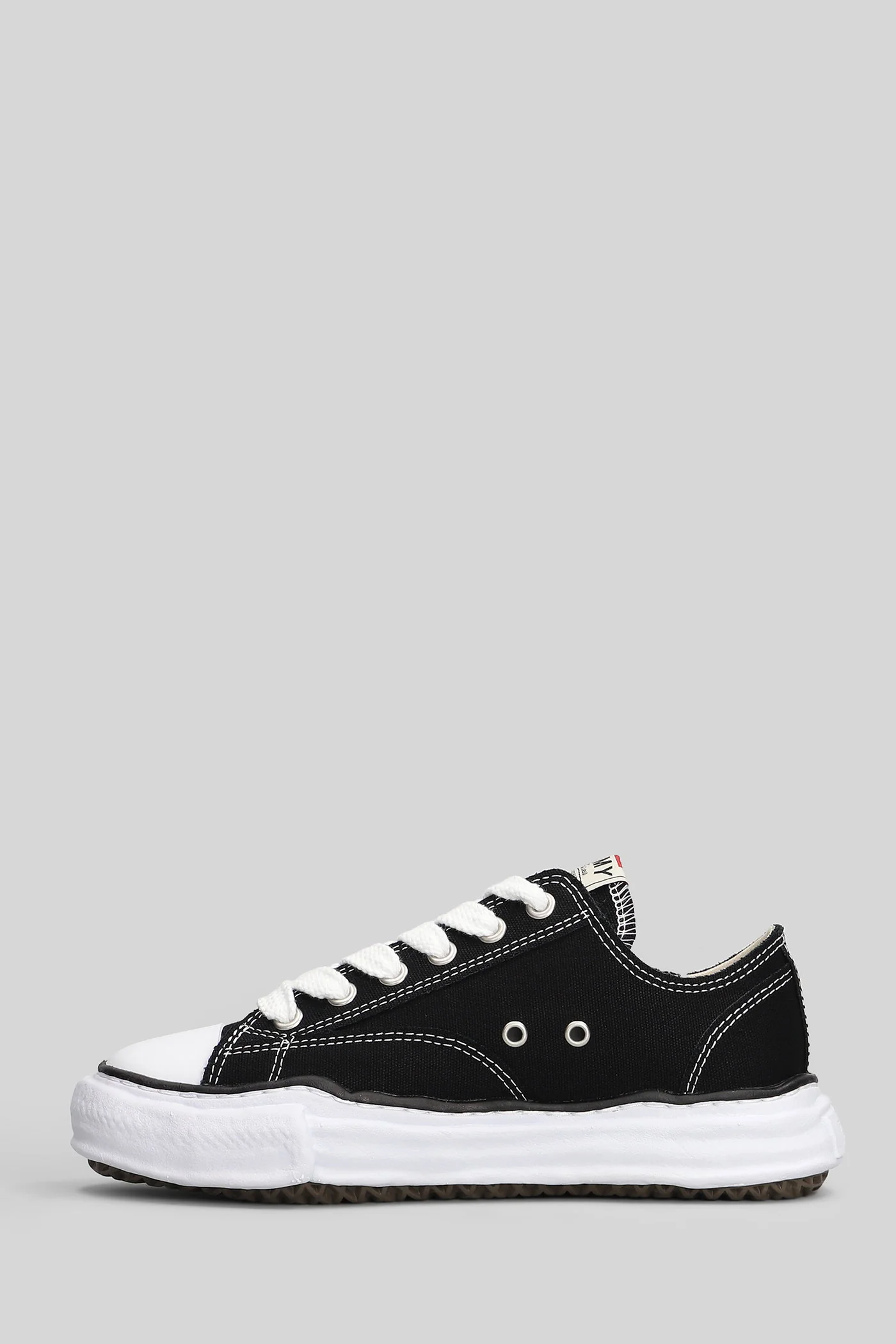 Peterson low Sneakers in black cotton - Image 3