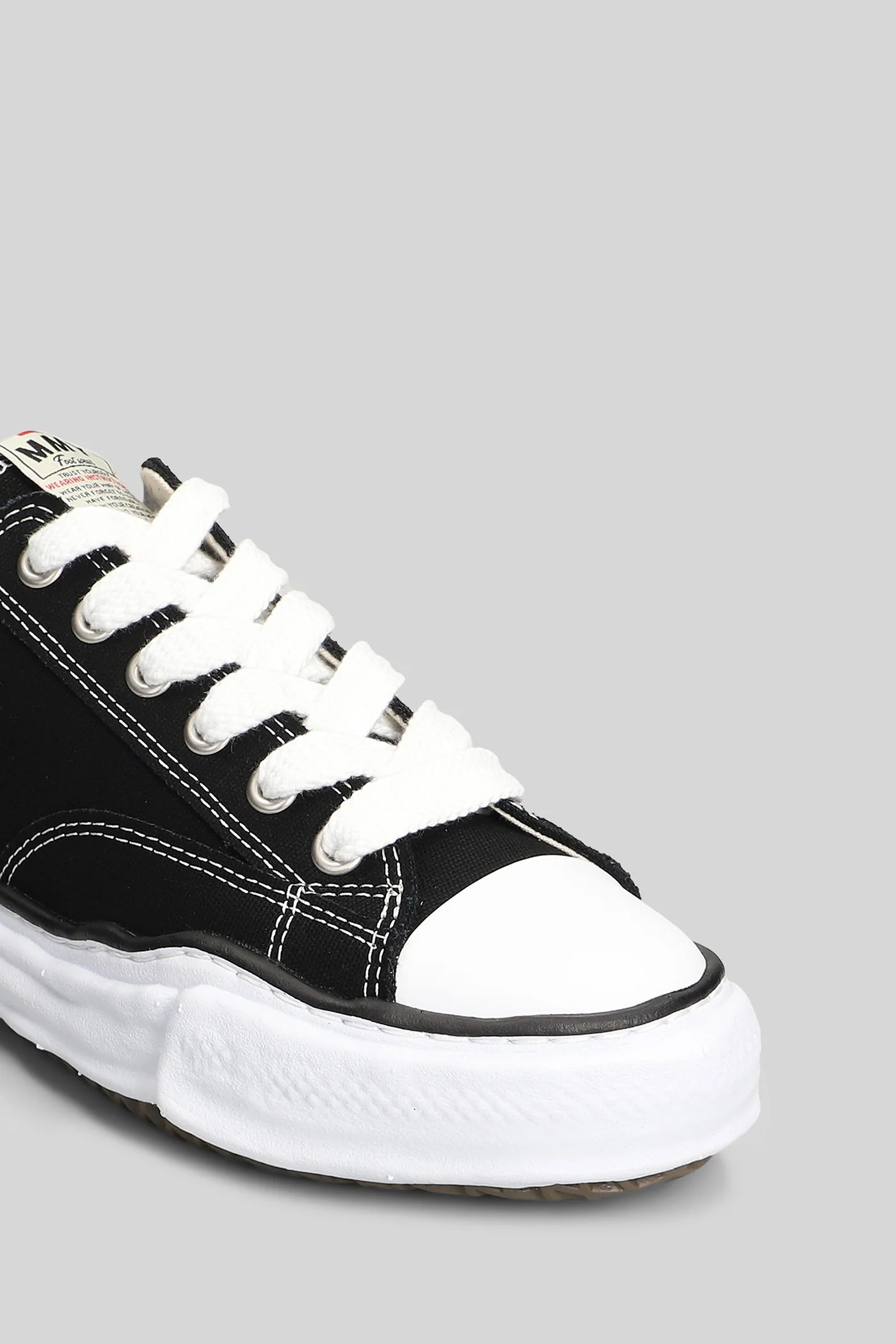 Peterson low Sneakers in black cotton - Image 5