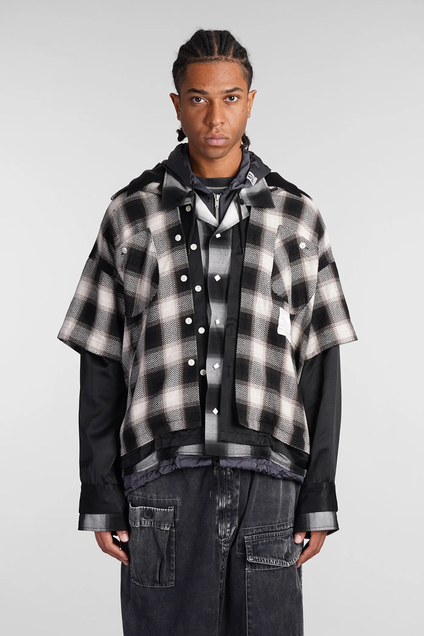 Shirt in black cotton