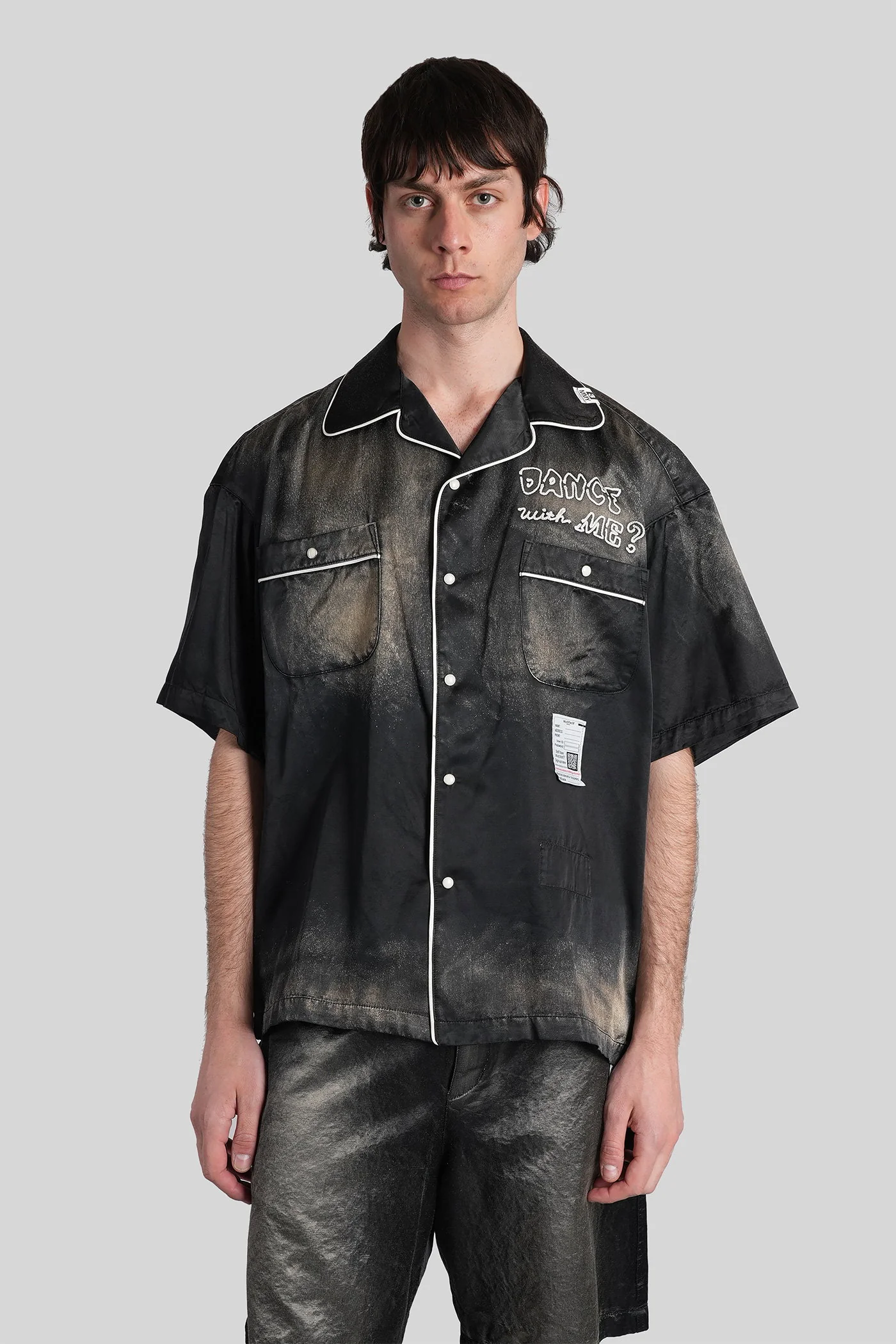 Shirt in black cotton