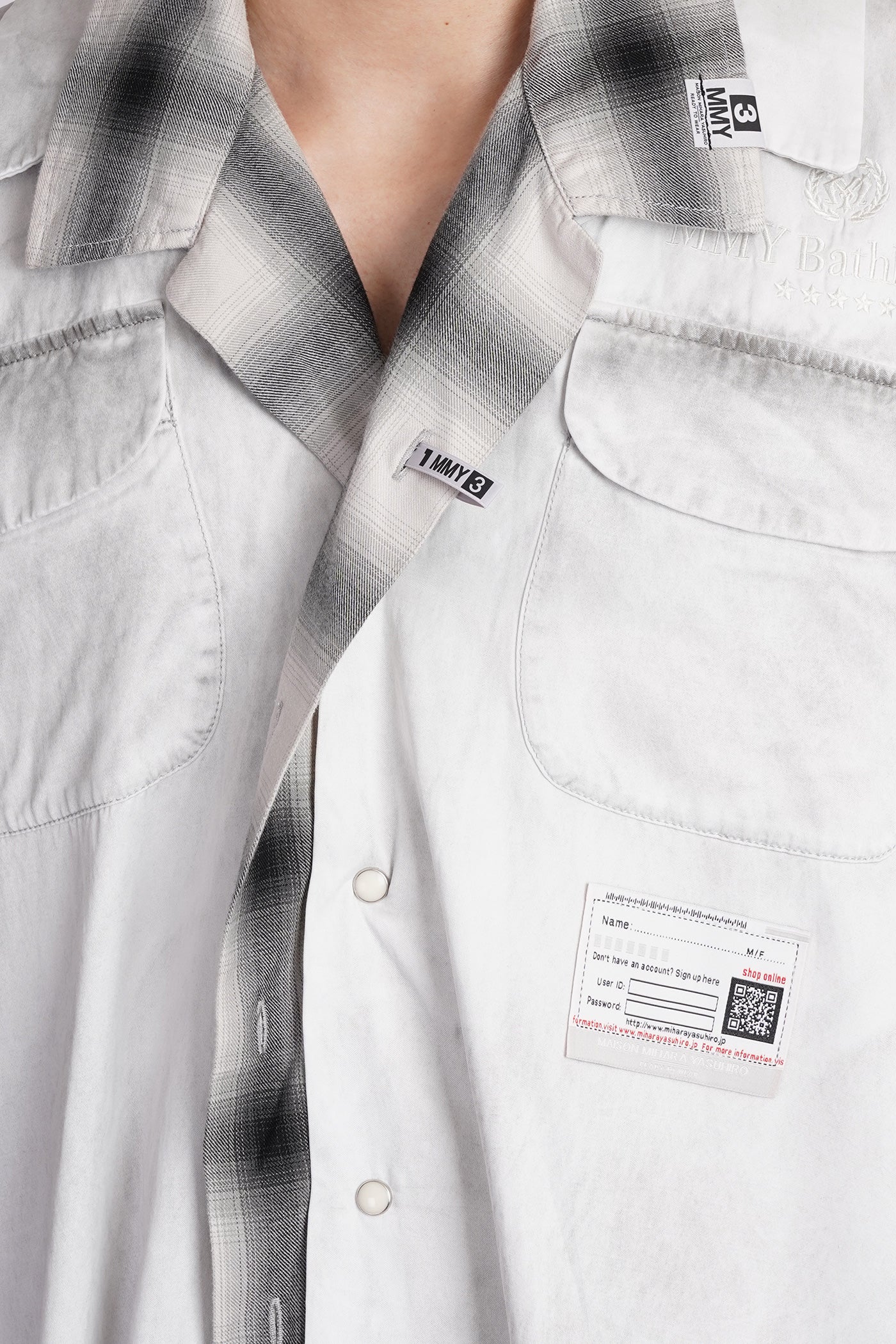 Shirt in grey Rayon - Image 5
