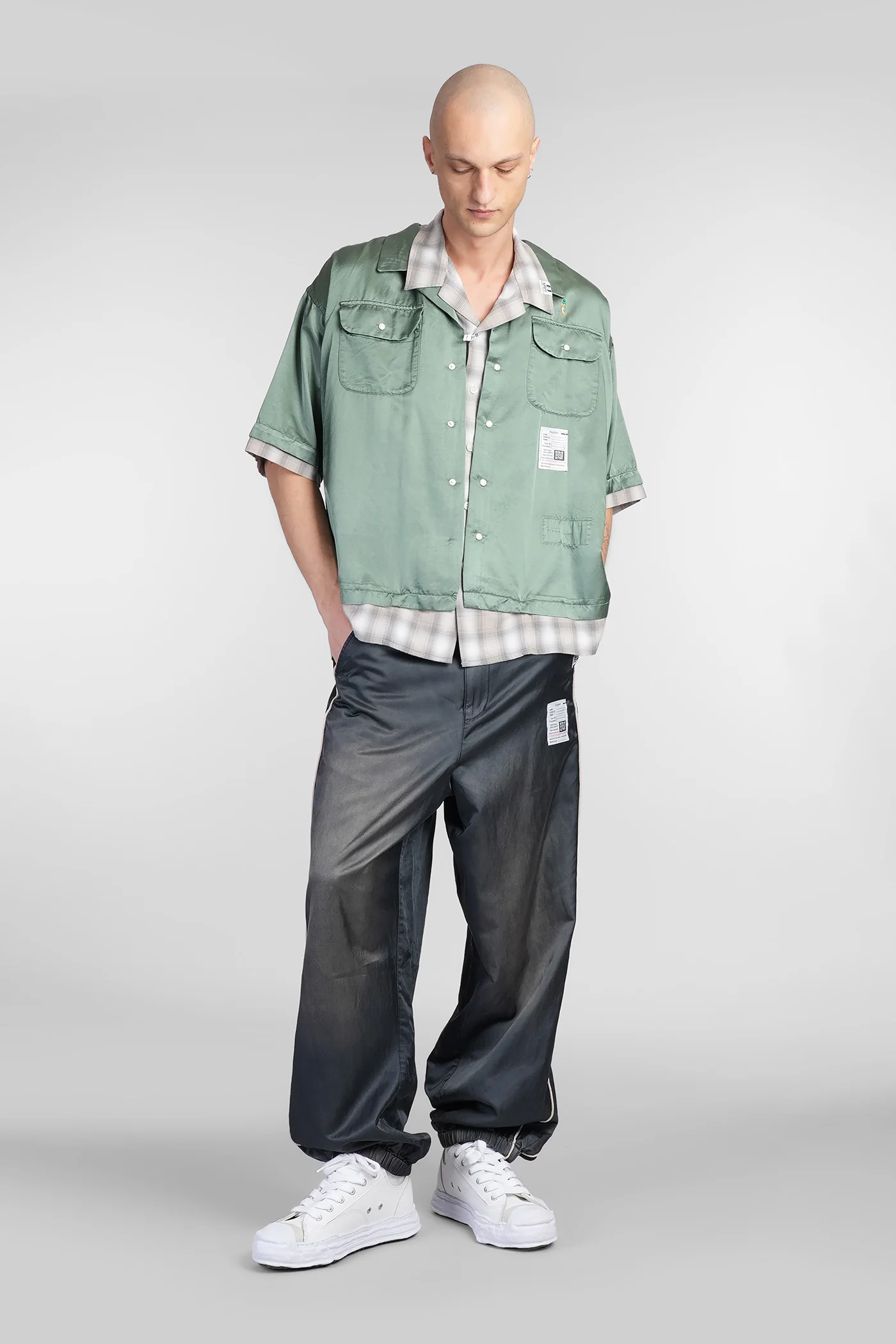 Shirt in khaki cotton - Image 2