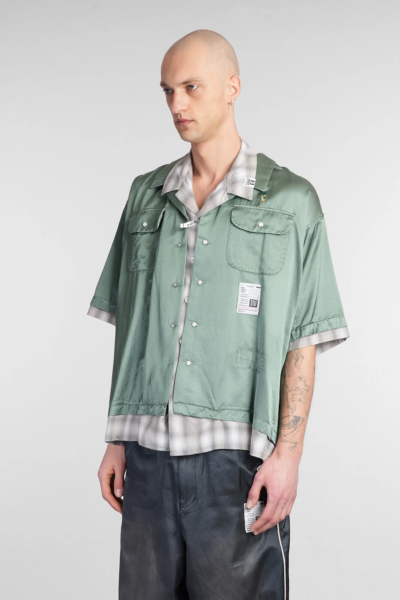Shirt in khaki cotton - Image 4