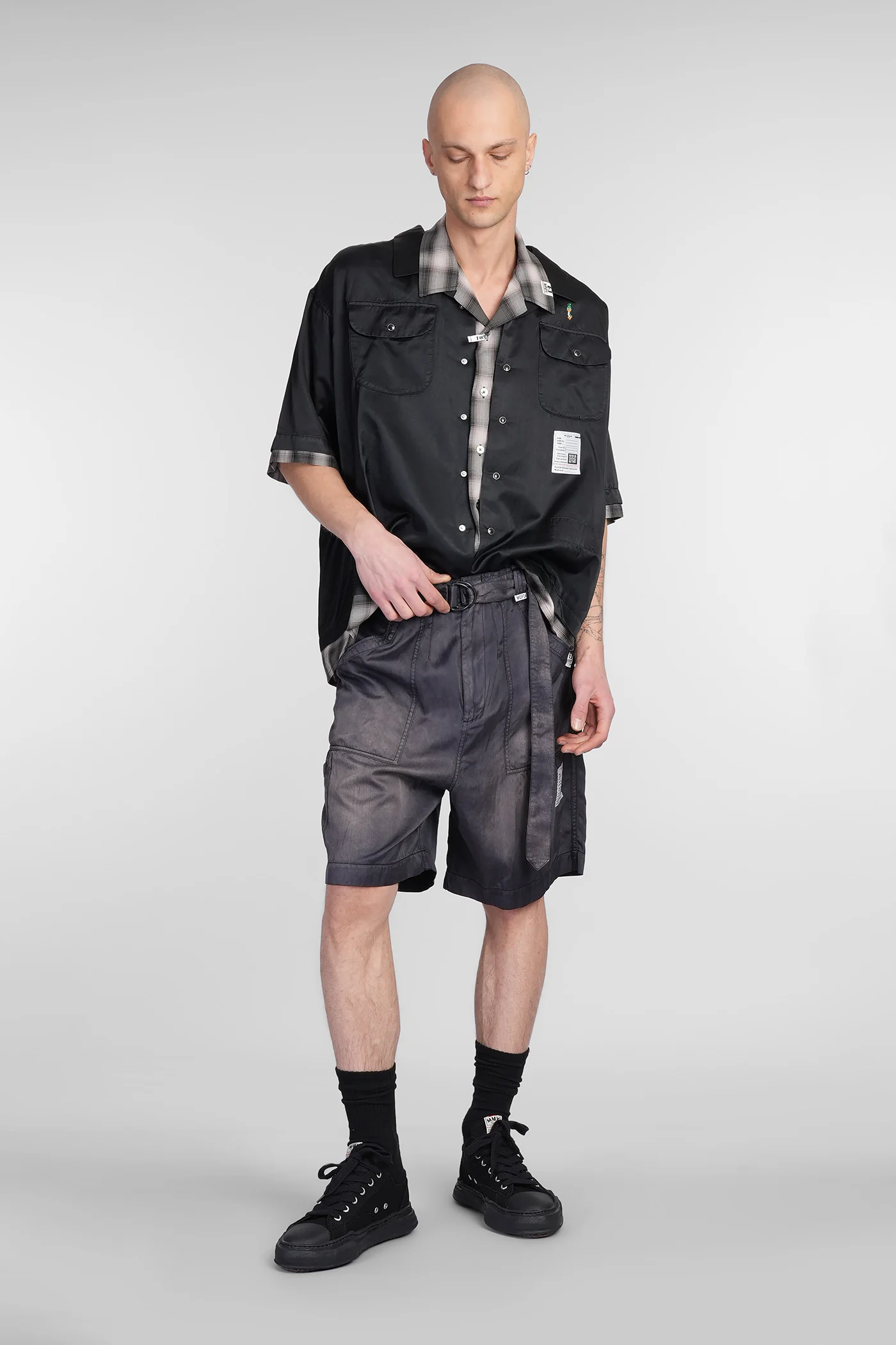 Shorts in black Rayon - Image 2