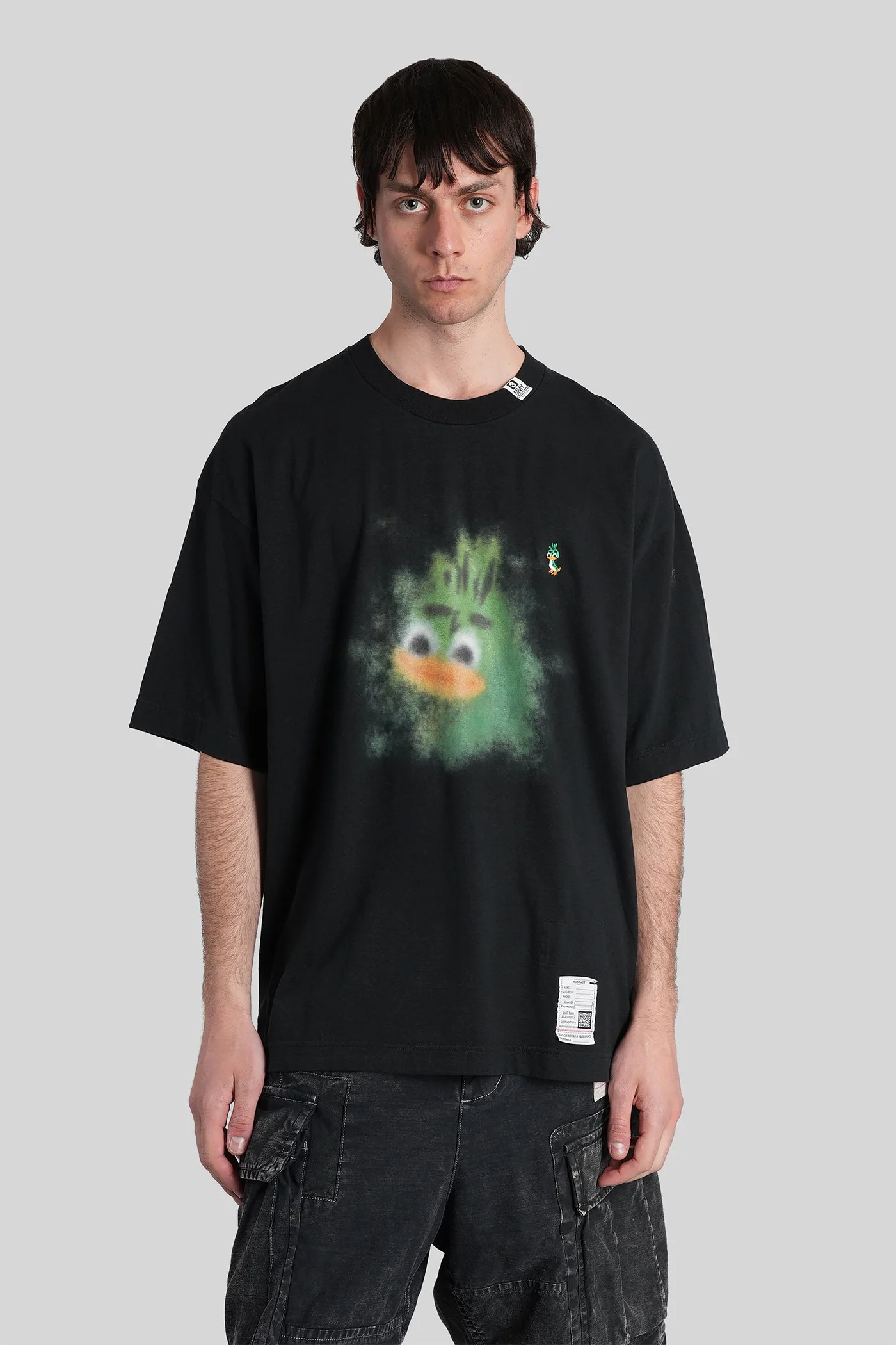 T-Shirt in black cotton