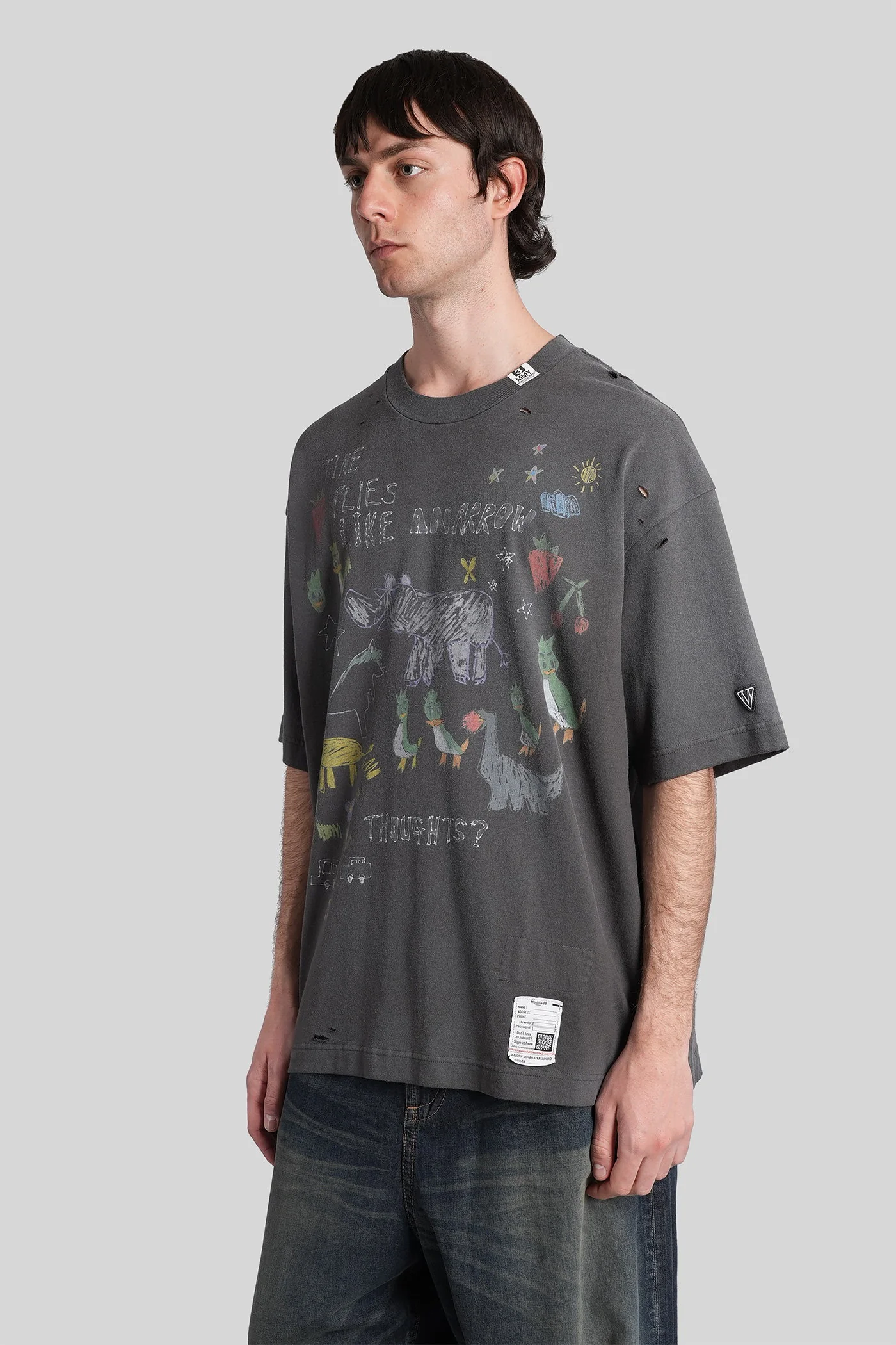 T-Shirt in black cotton - Image 4