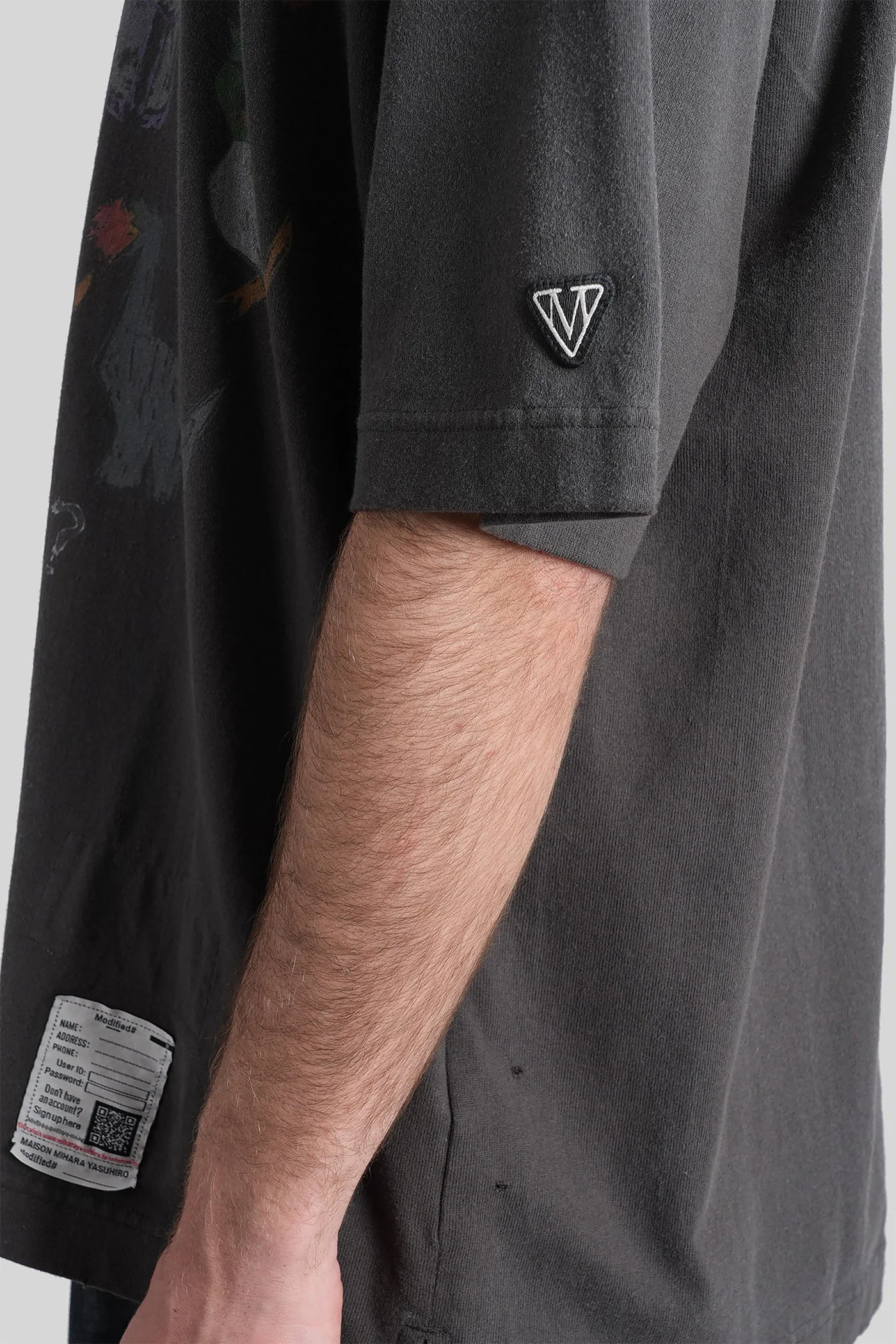 T-Shirt in black cotton - Image 5